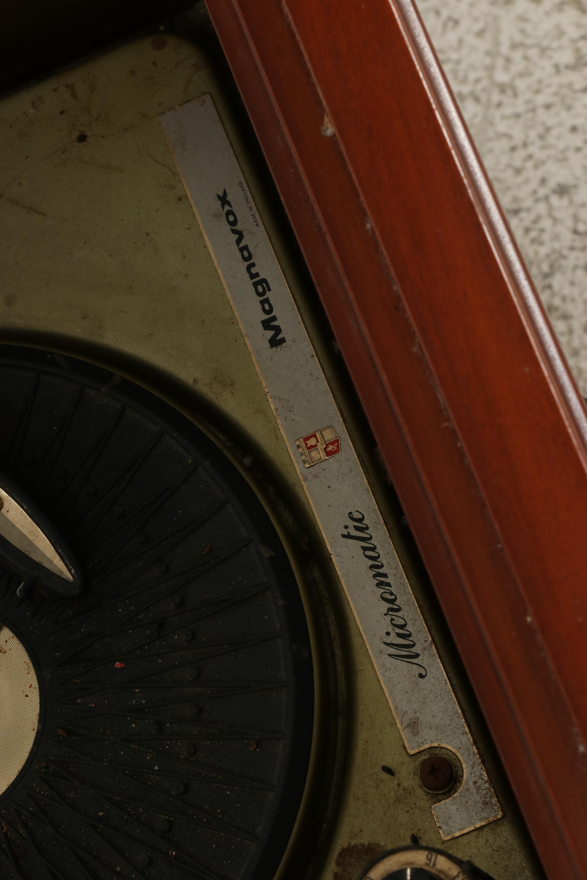 Magnavox Stereophonic Combination Turntable Cabinet With Speaker Cabinet