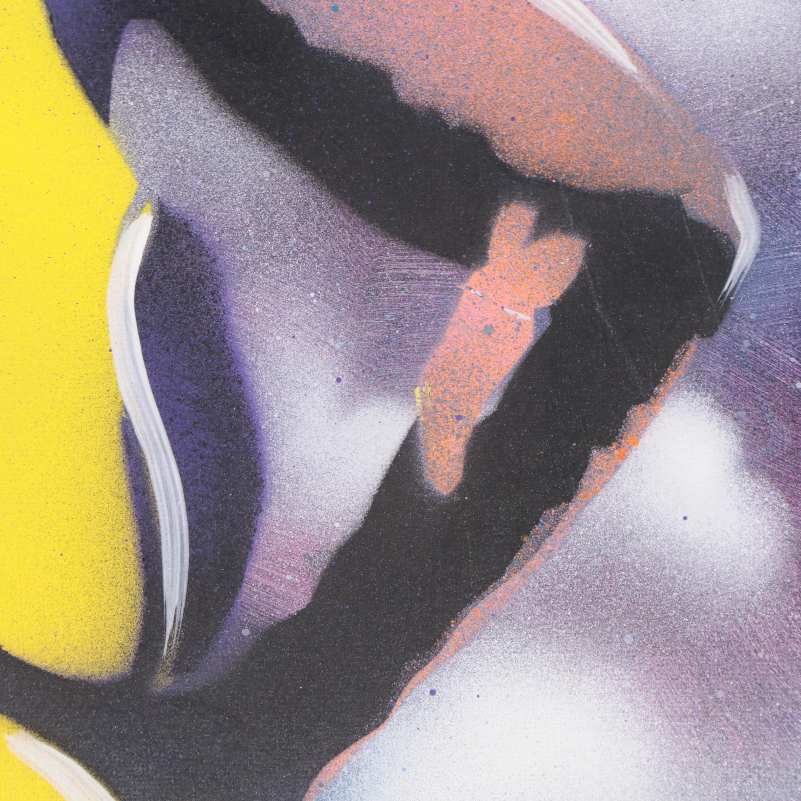 Vasu Bhushan Acrylic Stencil Portrait of Kobe Bryant