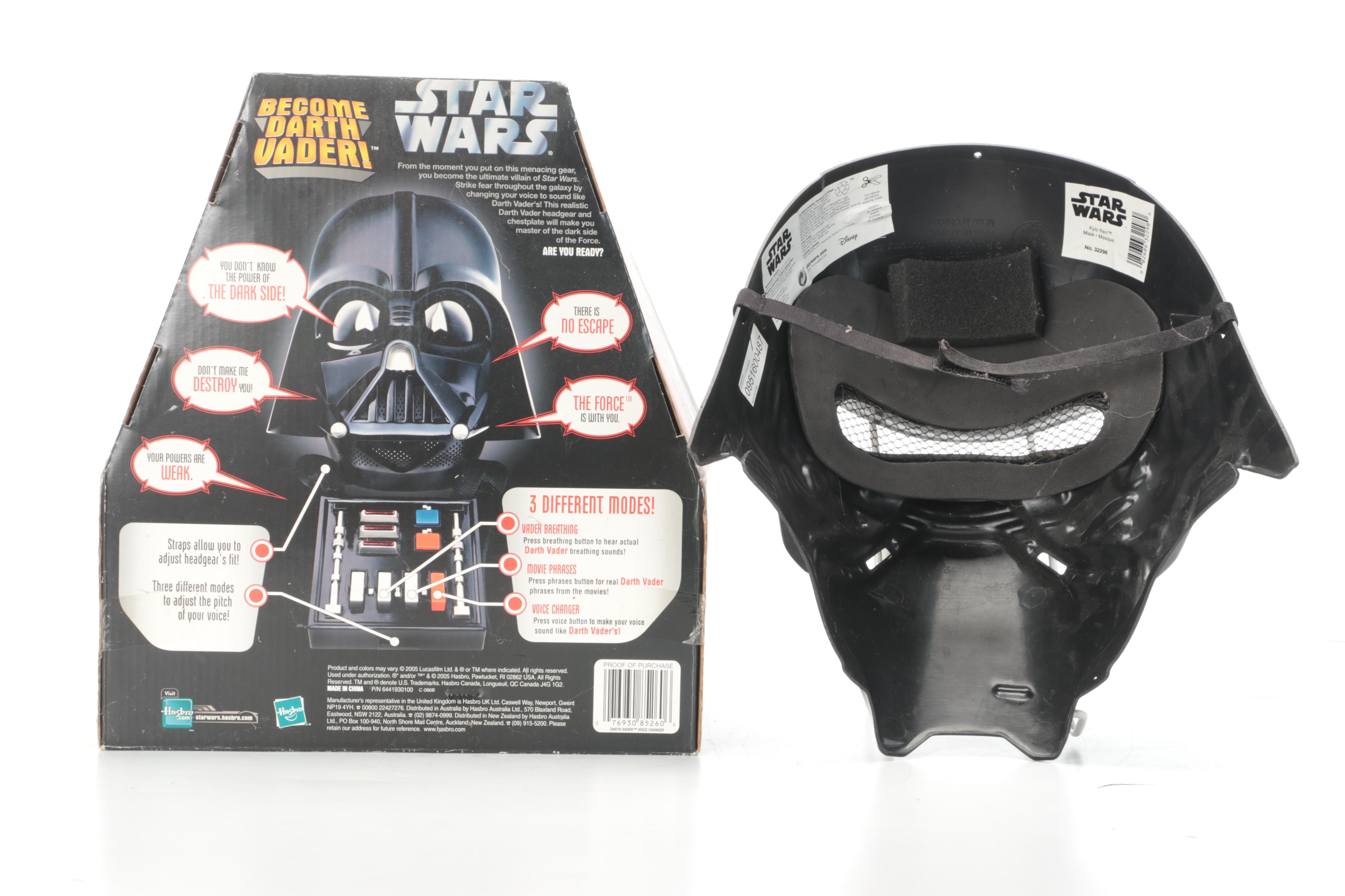 Star Wars Helmets, Masks and Darth Vader Lightsaber Umbrella