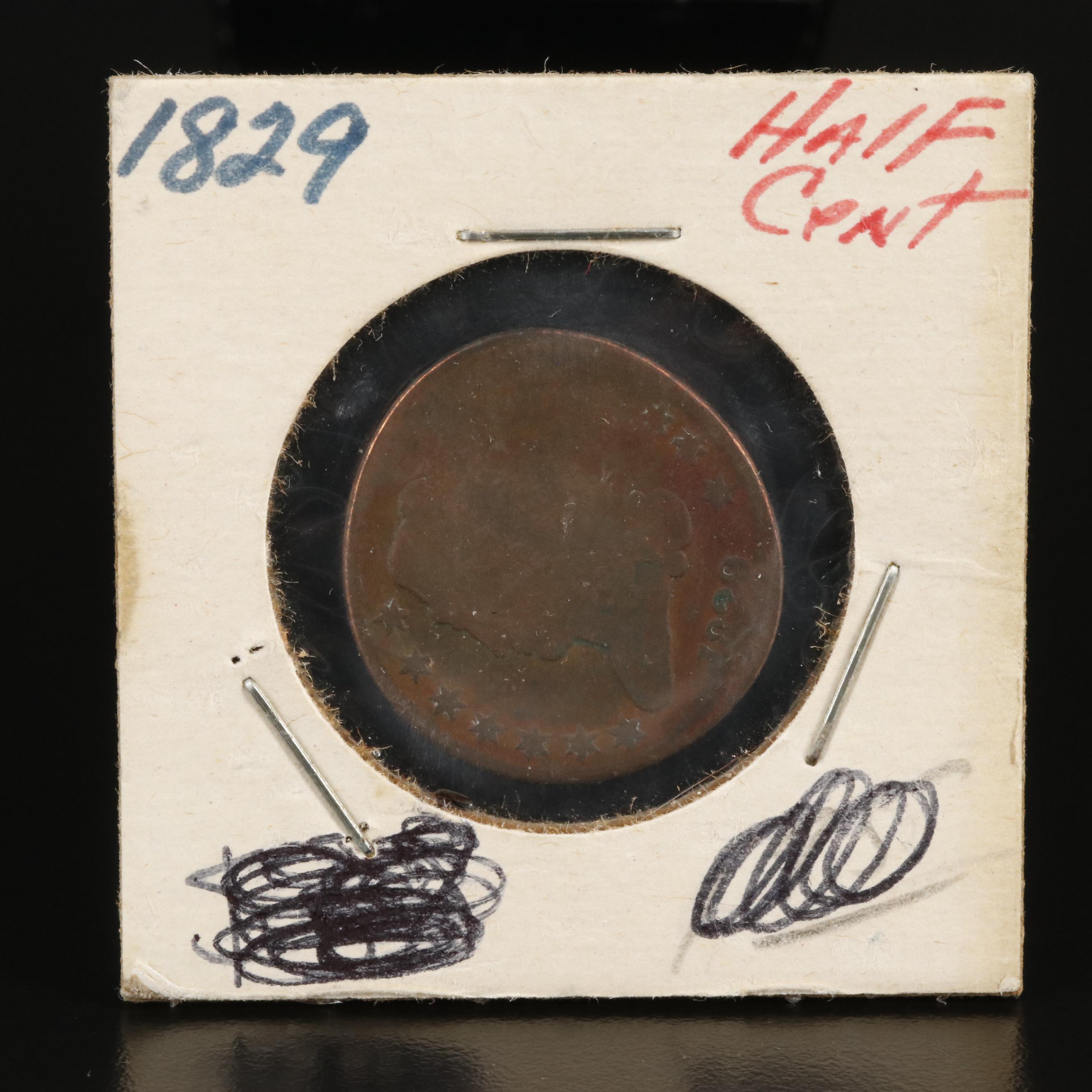 1829 United States Half Cent