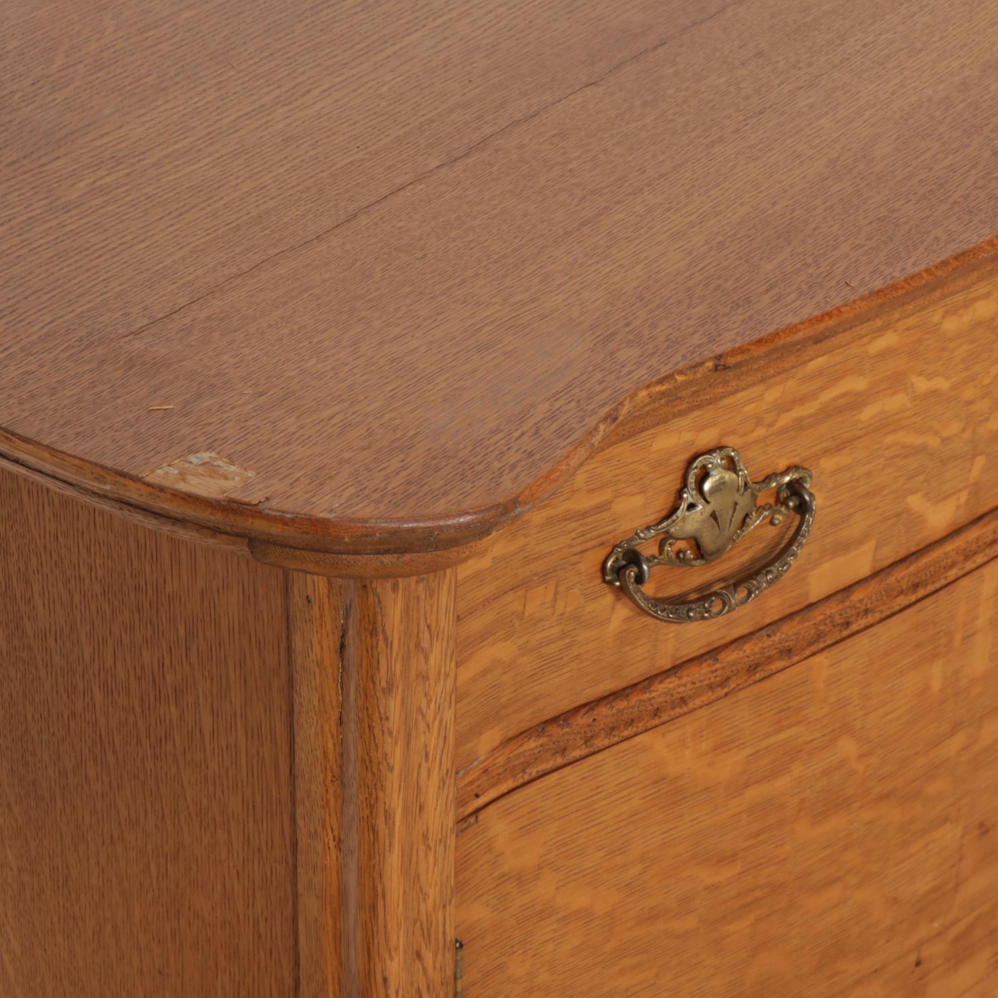 Late Victorian Oak and Ash Chest of Drawers, Dressers and Washstand