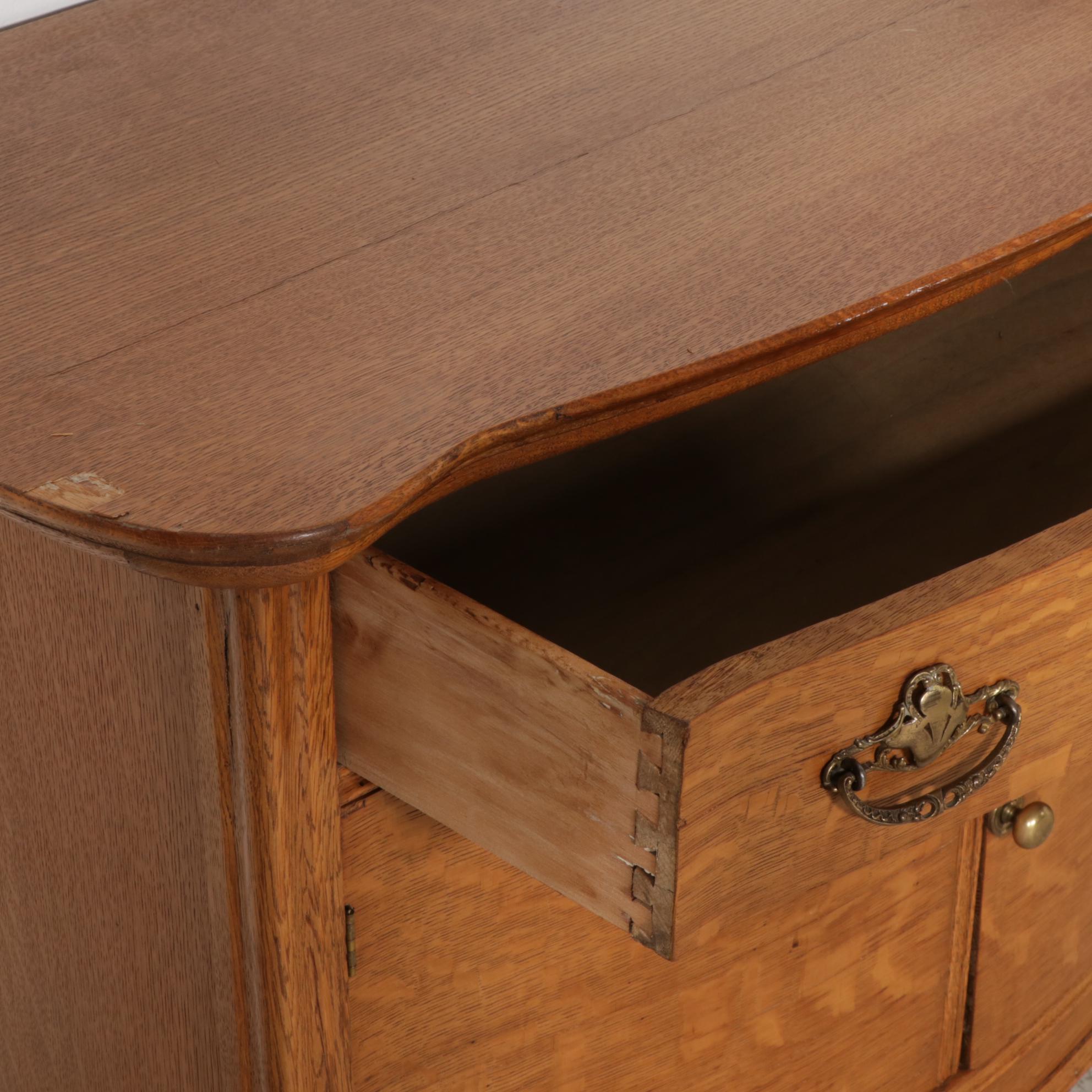 Late Victorian Oak and Ash Chest of Drawers, Dressers and Washstand