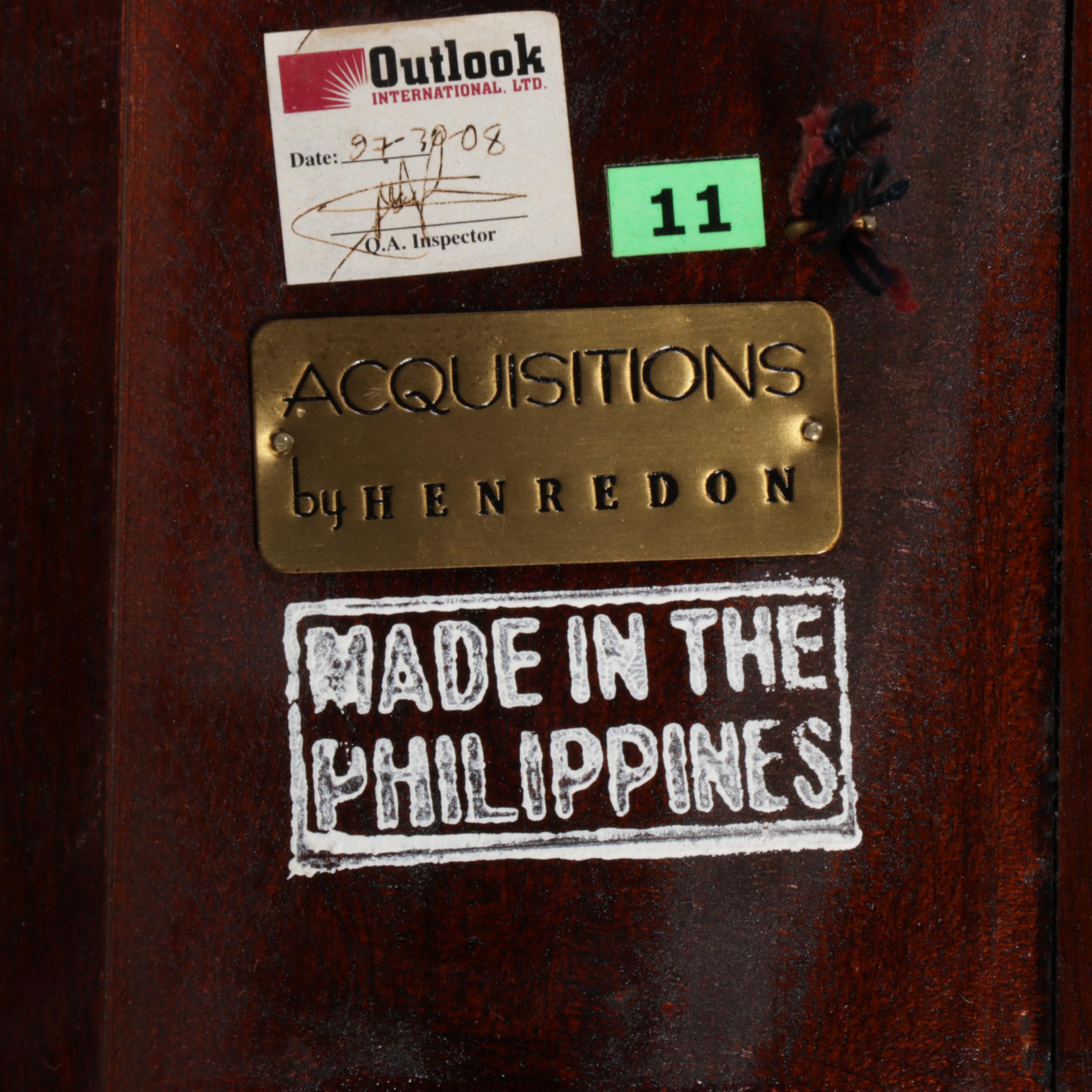 Henerdon Square Inlaid and Hand-Scraped Dining Table on Iron Framed Base