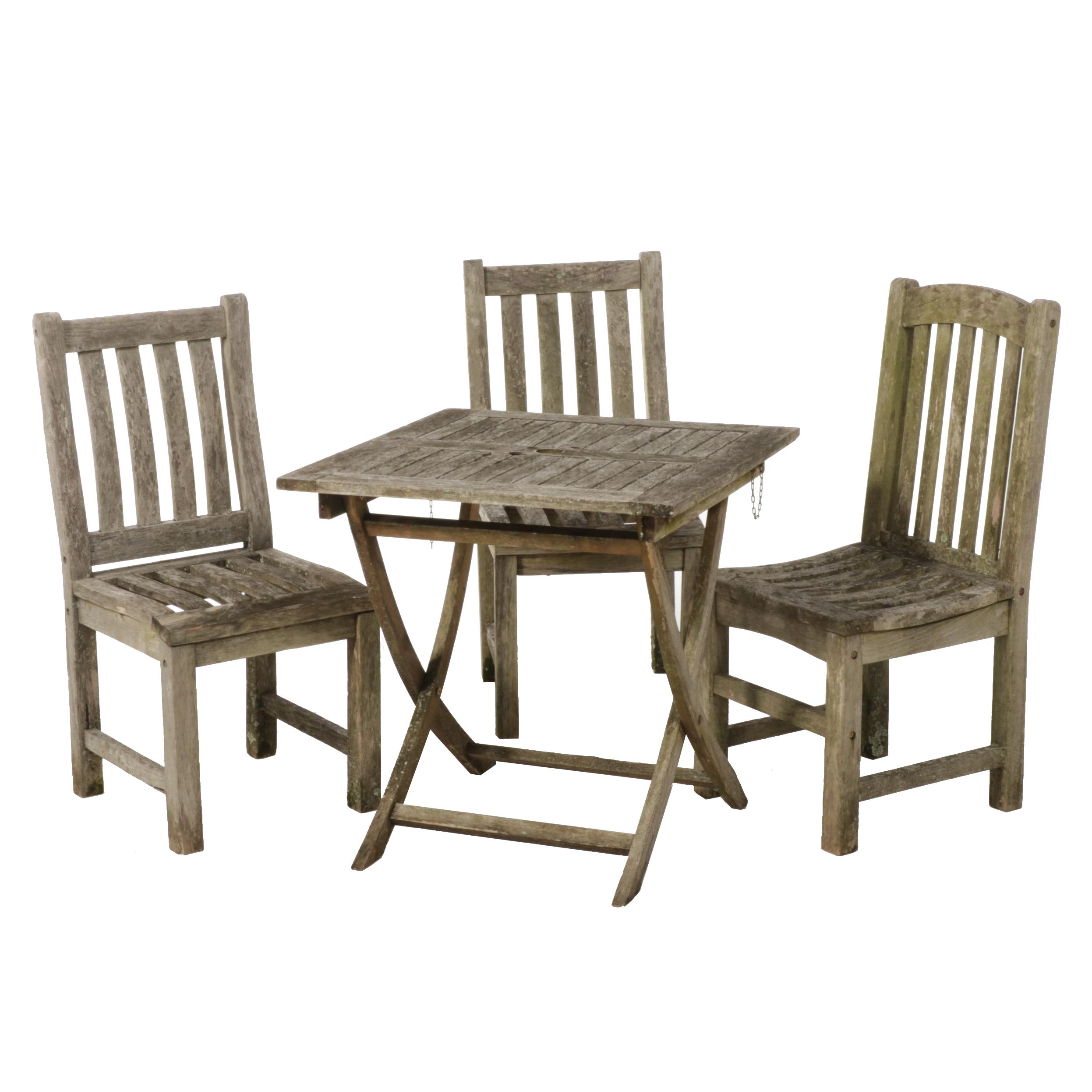 Teak Patio Table and Chair Set