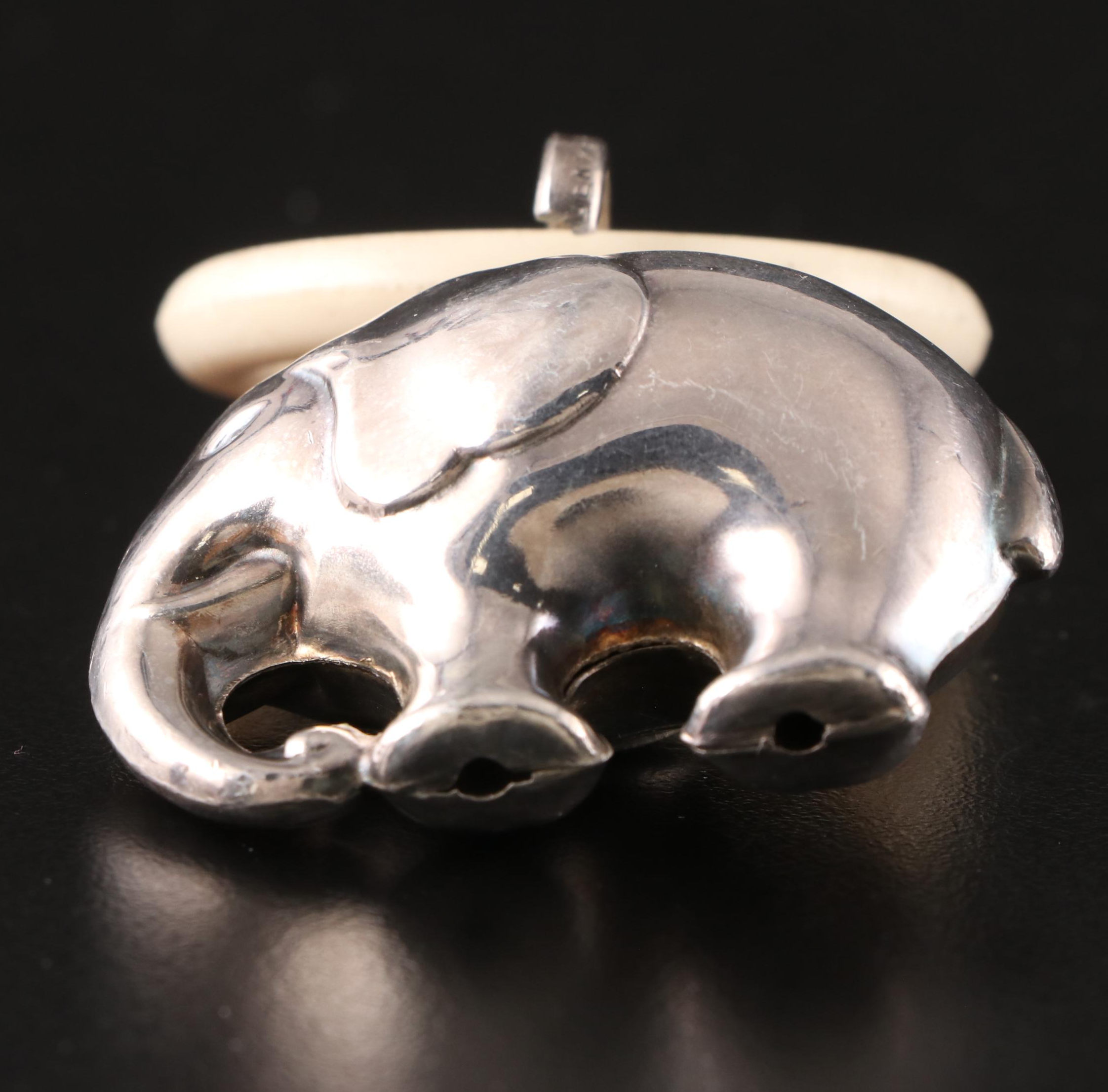 Tiffany & Co. and Other Sterling Silver Baby Rattles and Silver Keepsakes