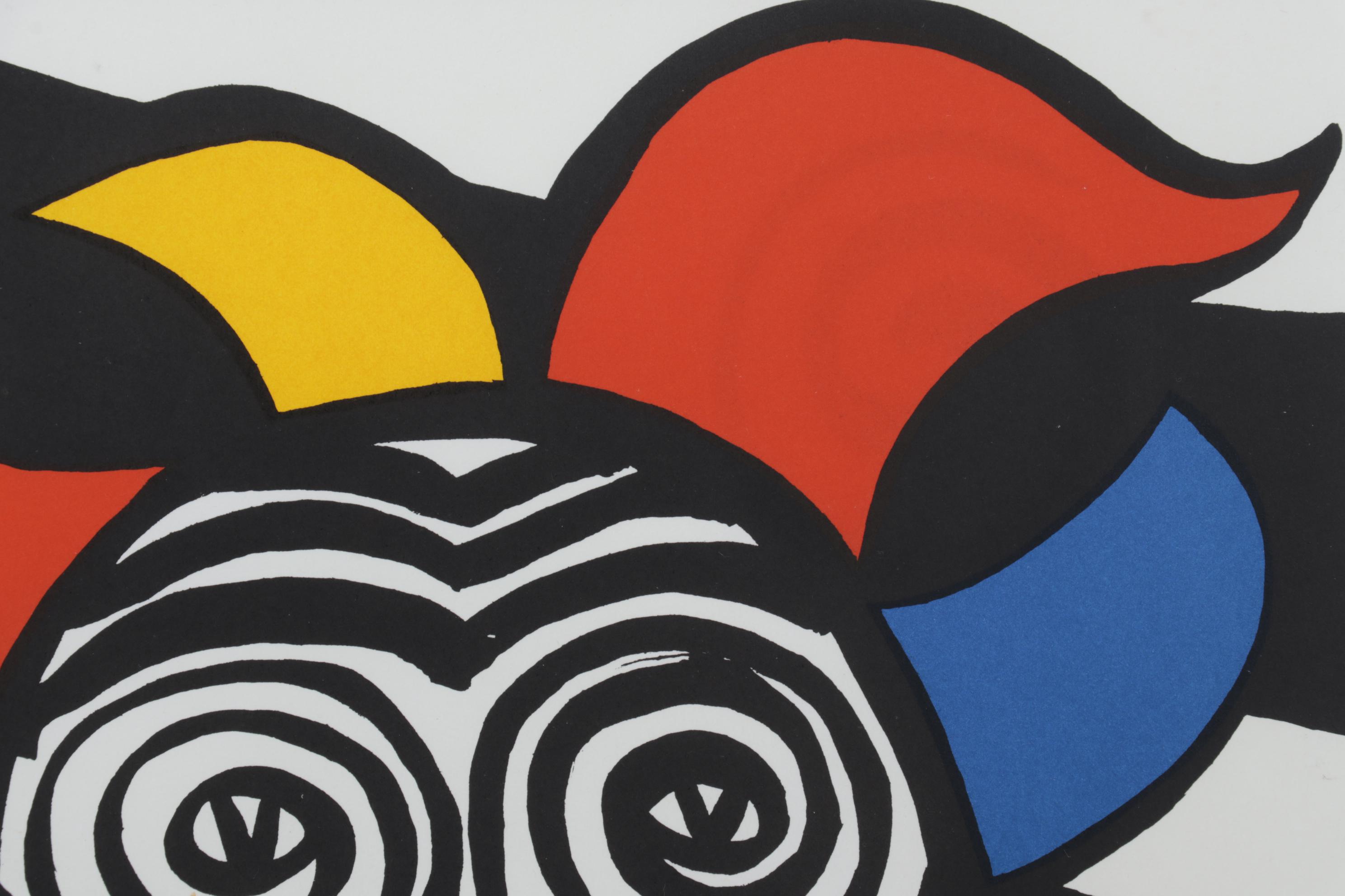 Alexander Calder Double-Page Color Lithograph for "Derrière le Miroir," 1966