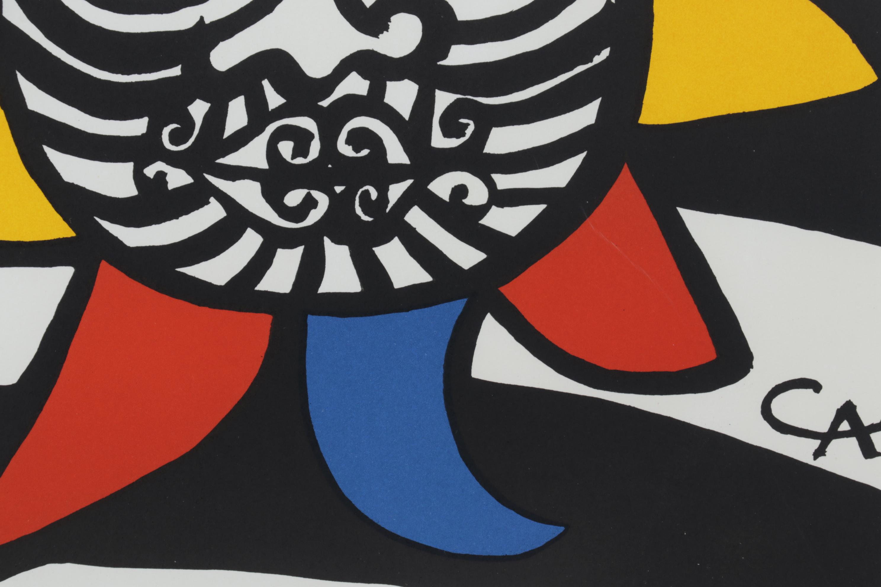 Alexander Calder Double-Page Color Lithograph for "Derrière le Miroir," 1966