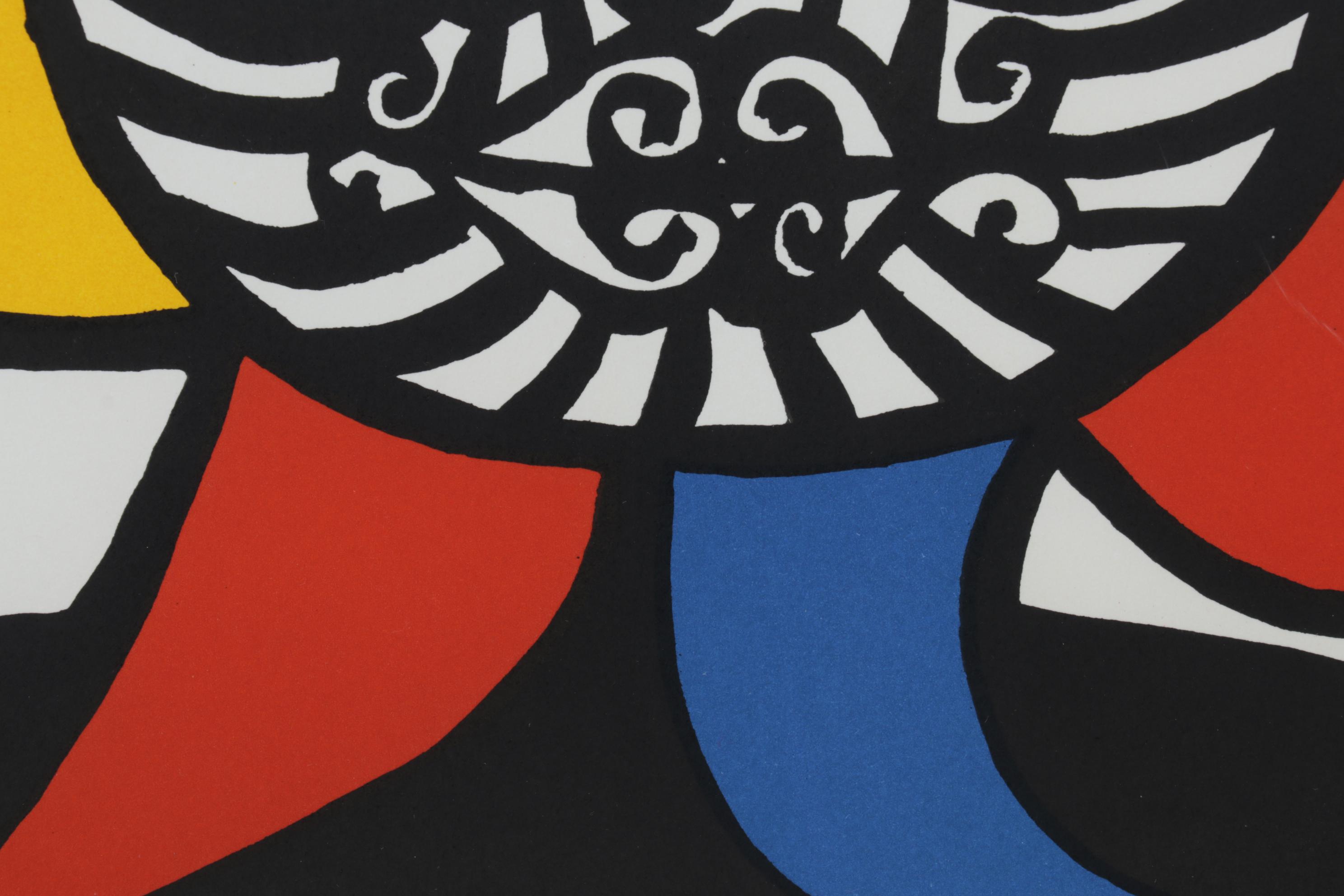 Alexander Calder Double-Page Color Lithograph for "Derrière le Miroir," 1966
