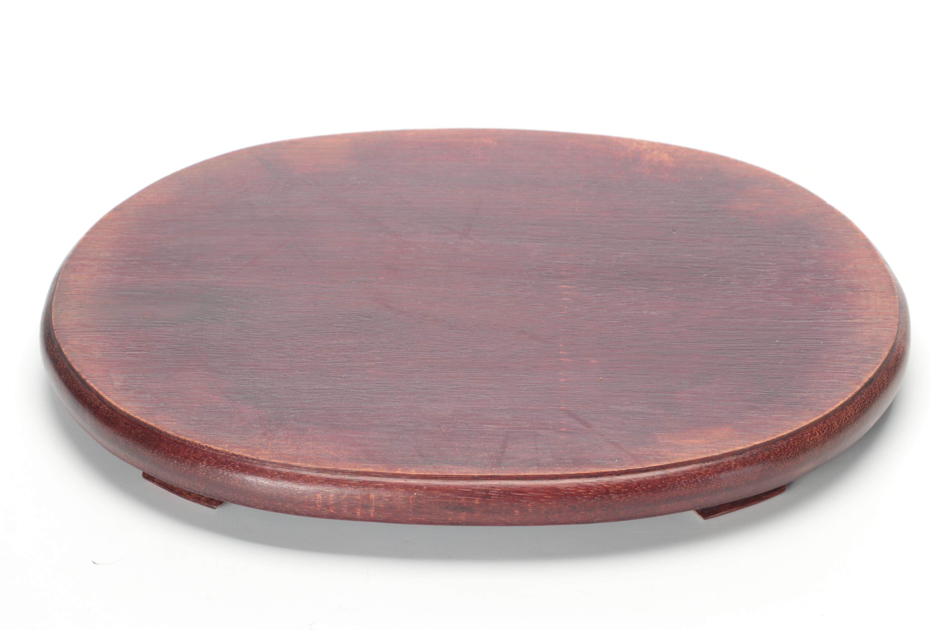 Chinese Porcelain Famille Rose Foot Bath Planter on Wooden Stand