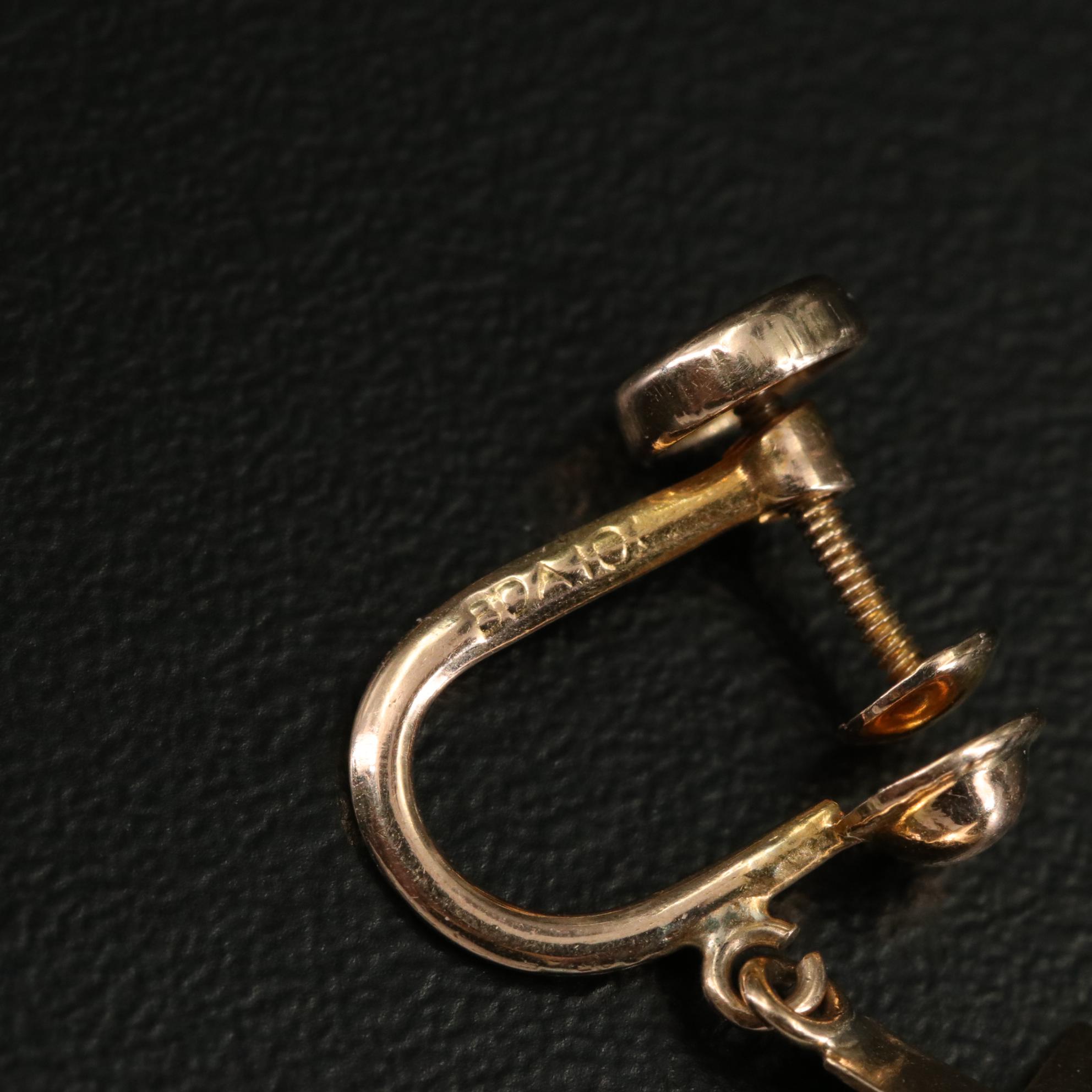 14K and 10K Drop Cross Earrings