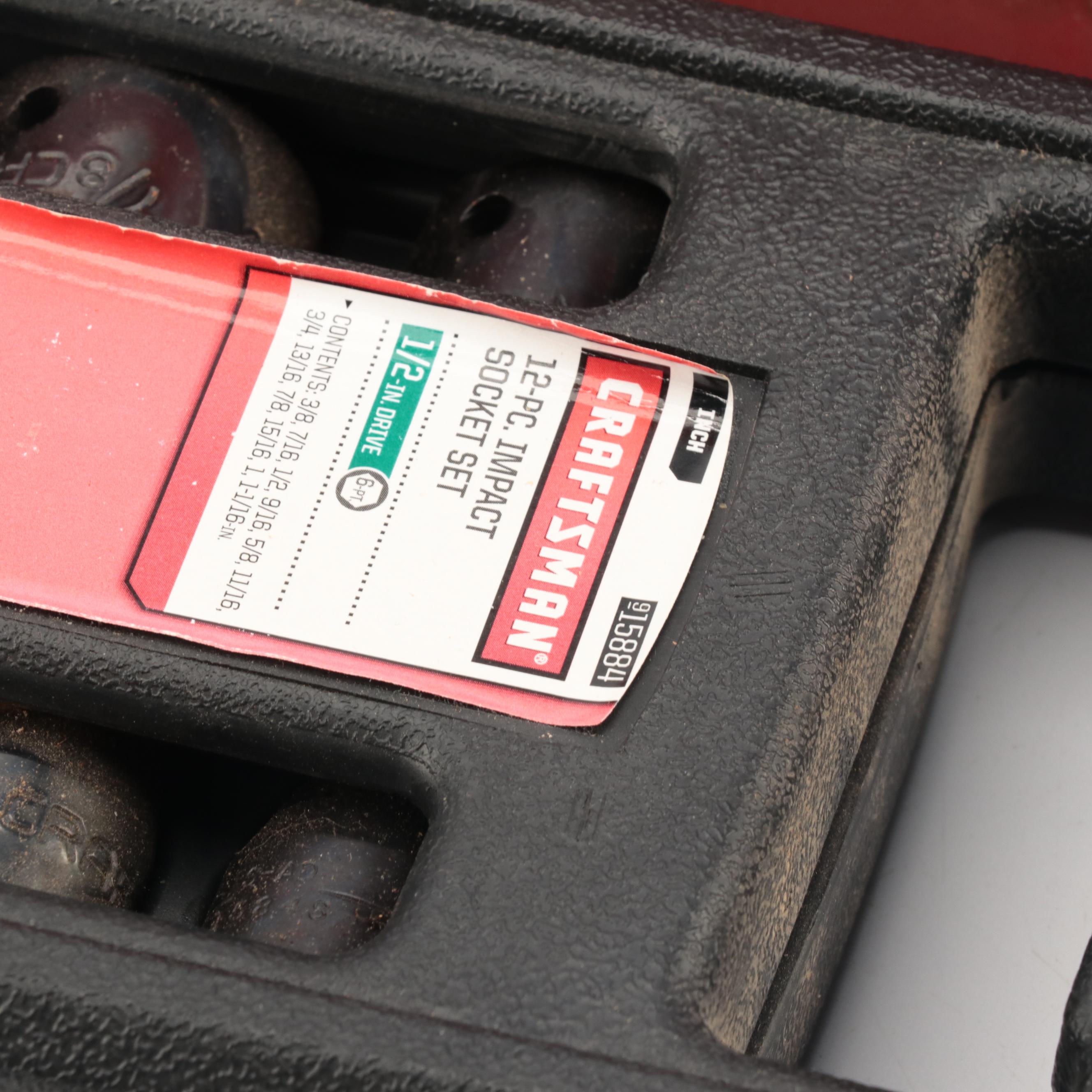 Craftsman Impact Socket Set With Campbell Hausfeld Pneumatic Impact Wrench