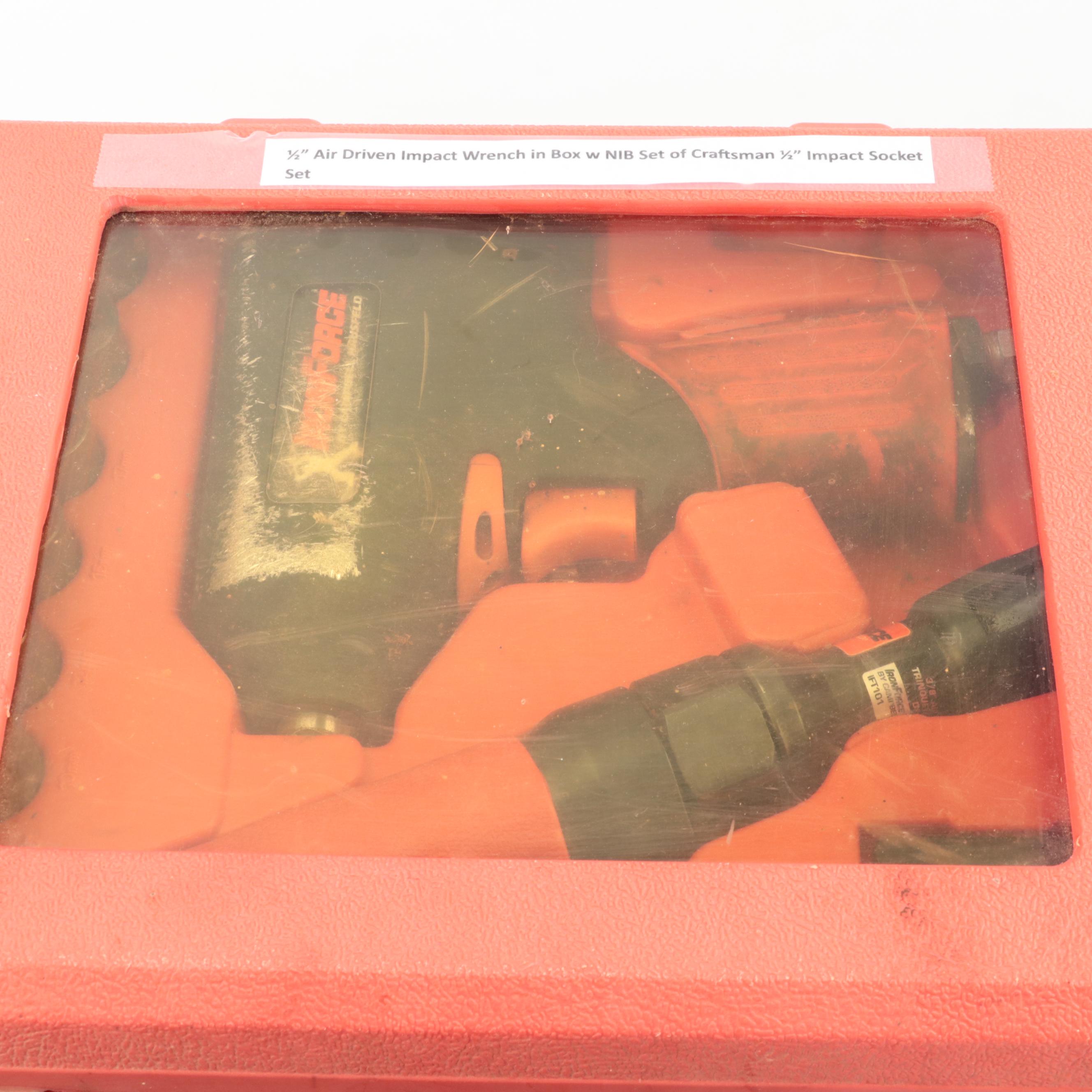 Craftsman Impact Socket Set With Campbell Hausfeld Pneumatic Impact Wrench