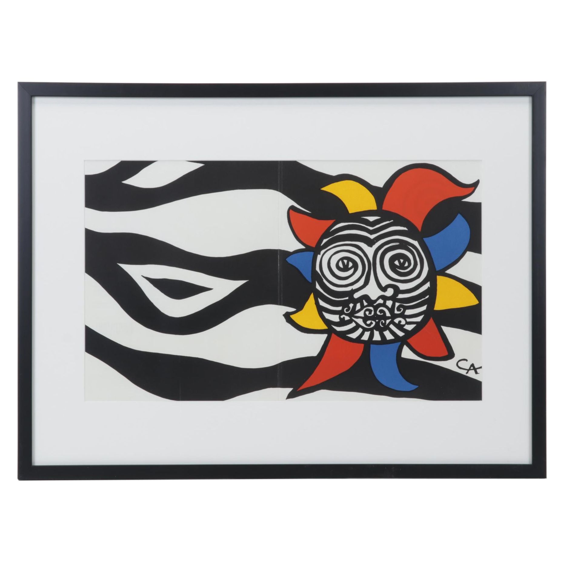 Alexander Calder Double-Page Color Lithograph for "Derrière le Miroir," 1966