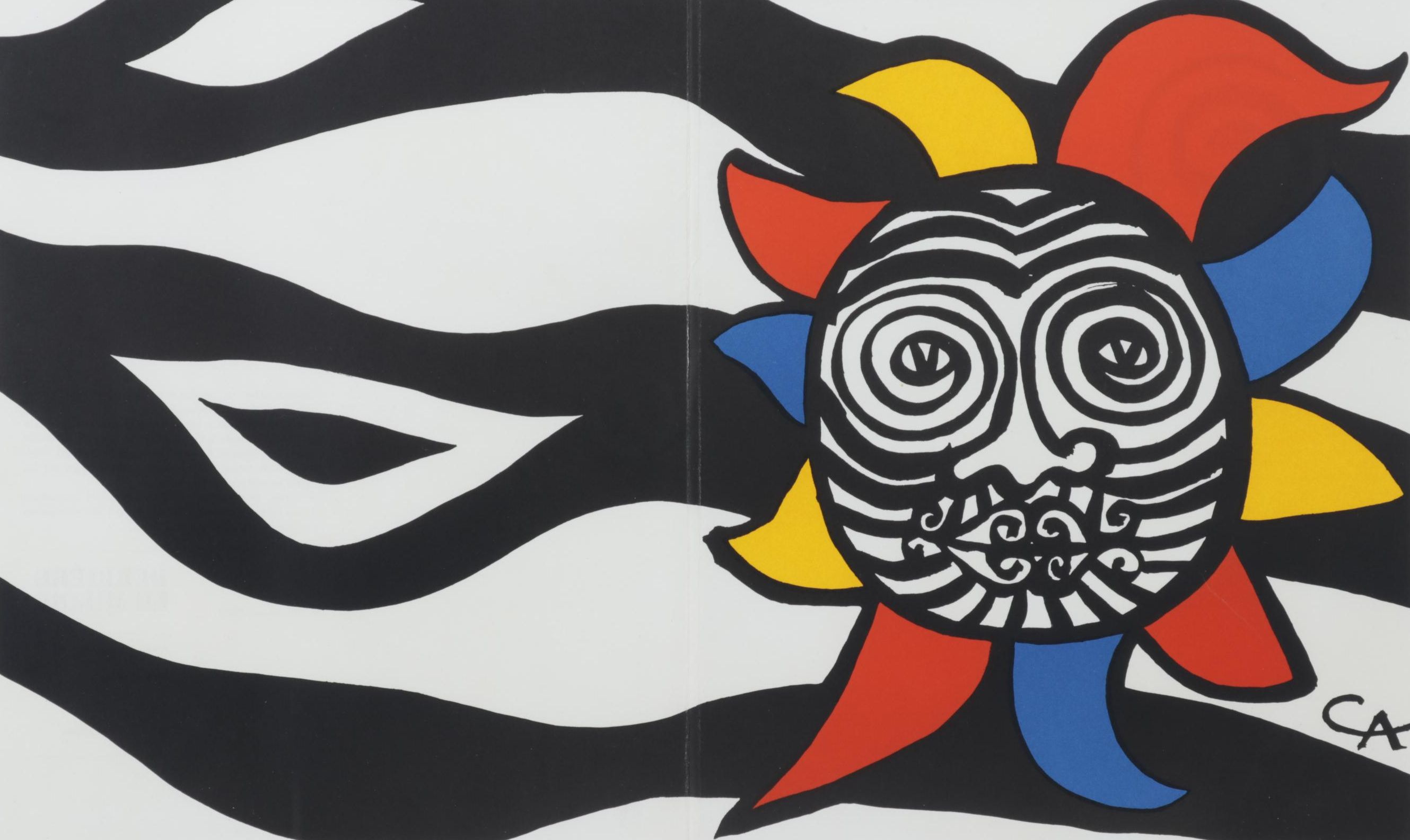 Alexander Calder Double-Page Color Lithograph for "Derrière le Miroir," 1966