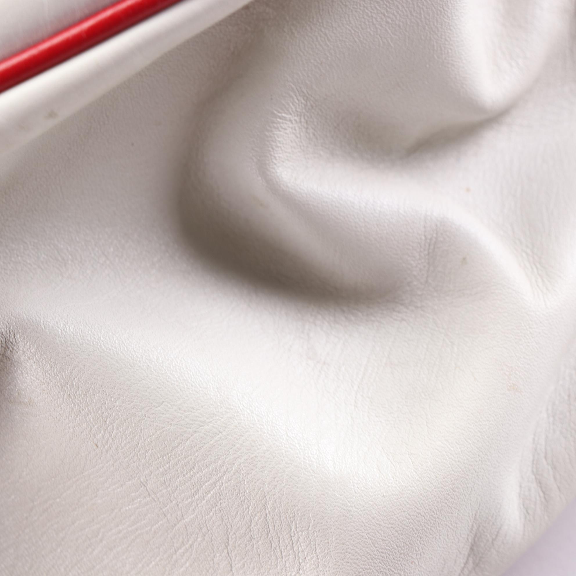 Prada Bauletto Handbag in Perforated and Smooth Two-Tone Leather