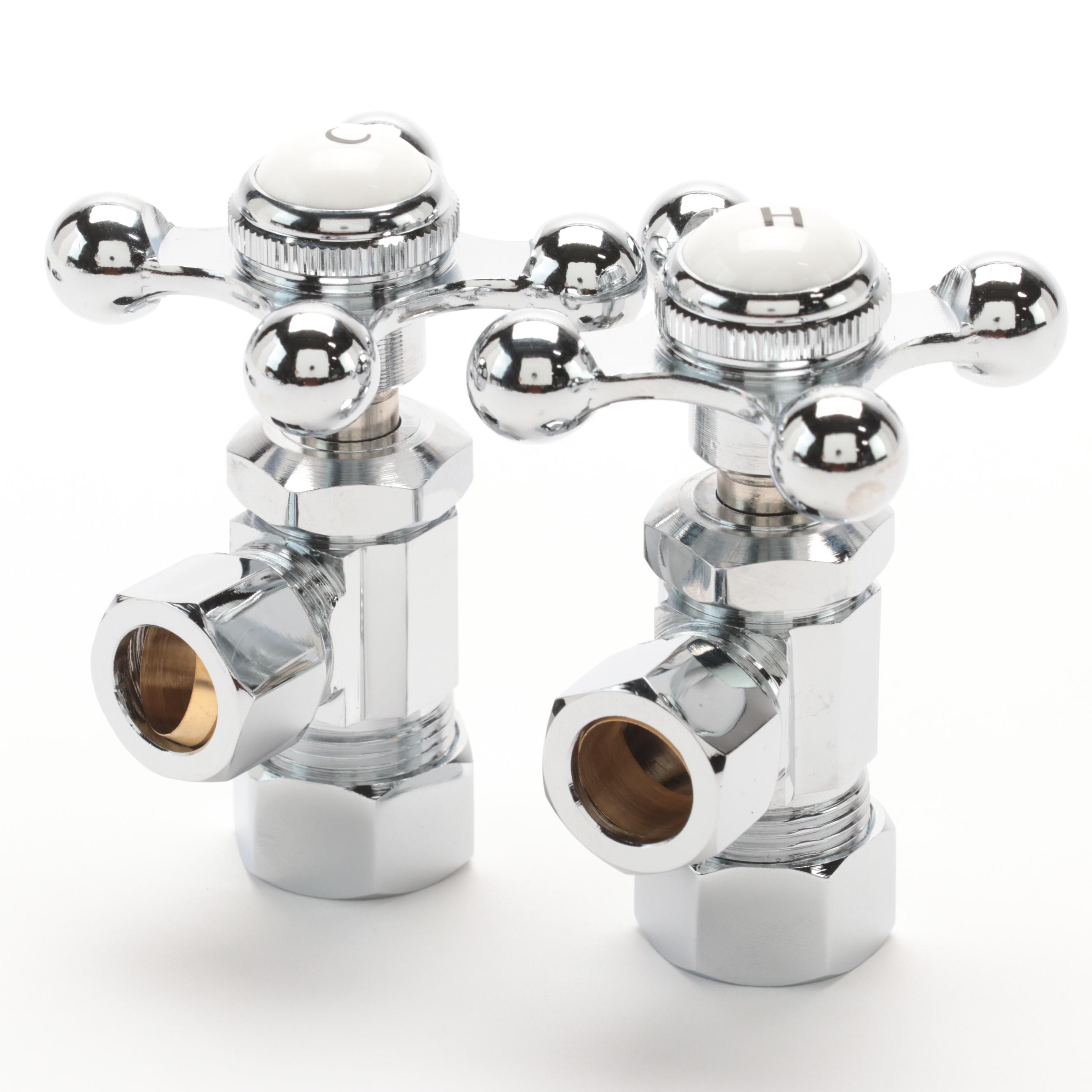 Bathroom Trim Kit with Extra Long P-Trap for 1/2" Copper Pipe in Chrome Finish