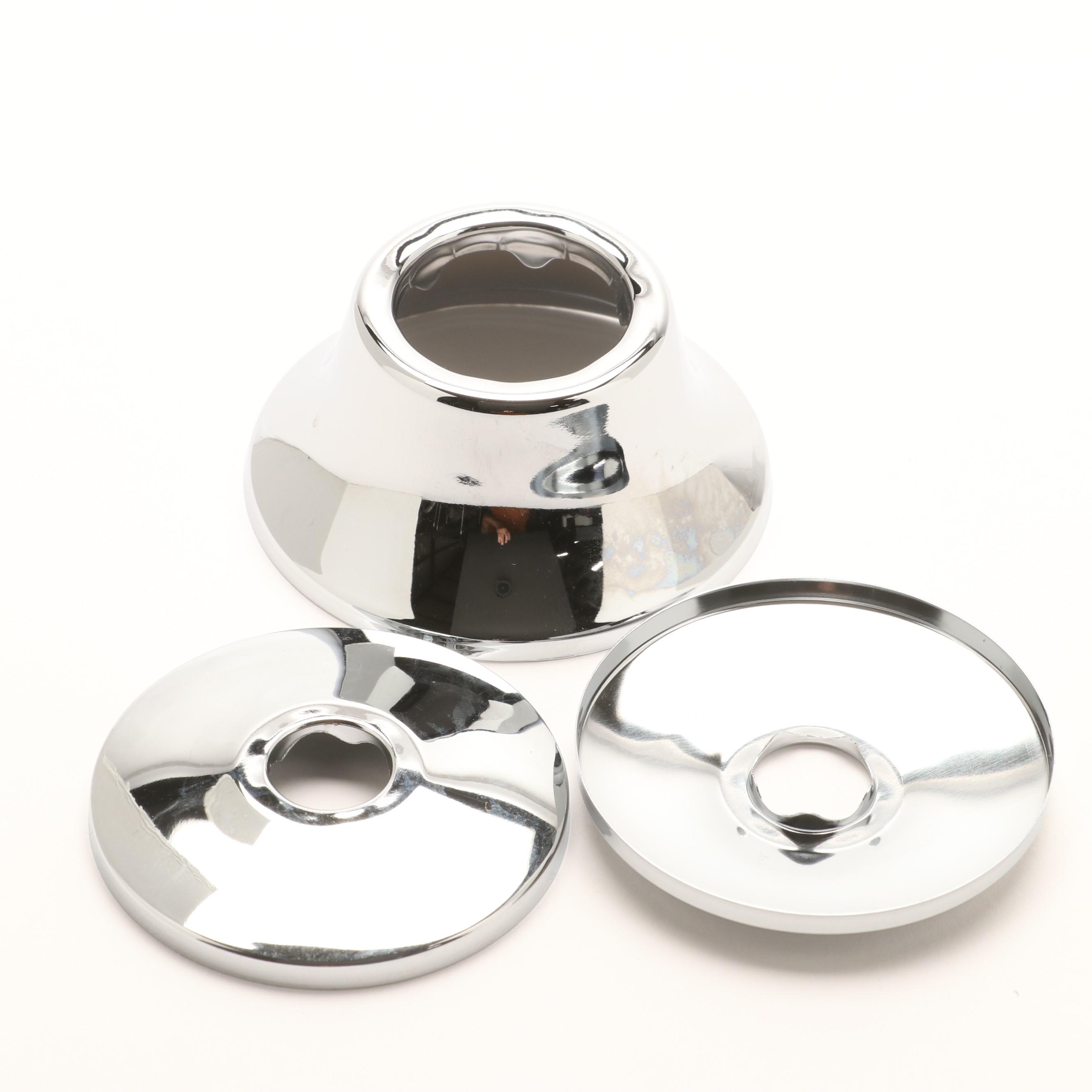 Bathroom Trim Kit with Extra Long P-Trap for 1/2" Copper Pipe in Chrome Finish