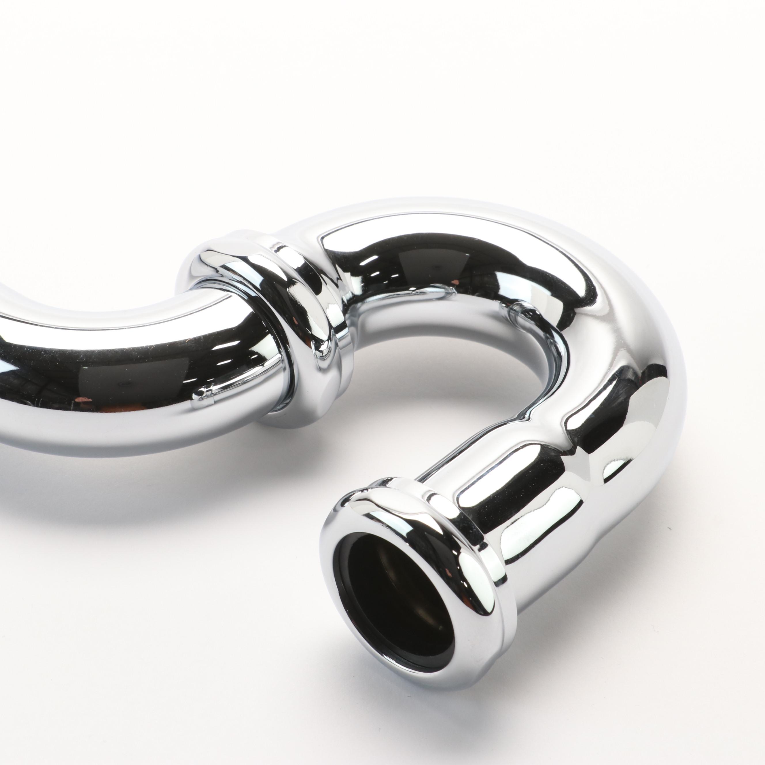 Bathroom Trim Kit with Extra Long P-Trap for 1/2" Copper Pipe in Chrome Finish