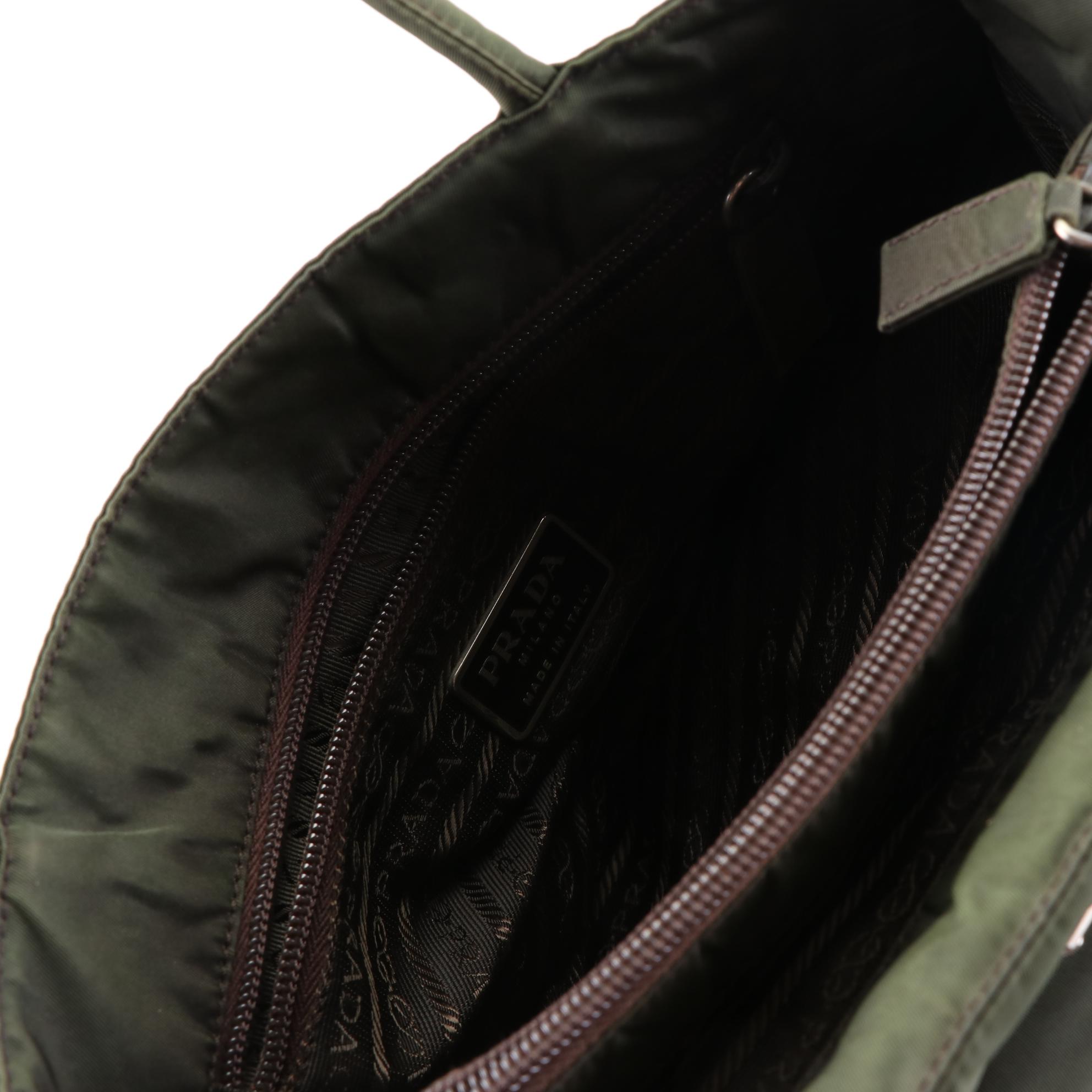 Prada Tessuto Handbag in Green Nylon