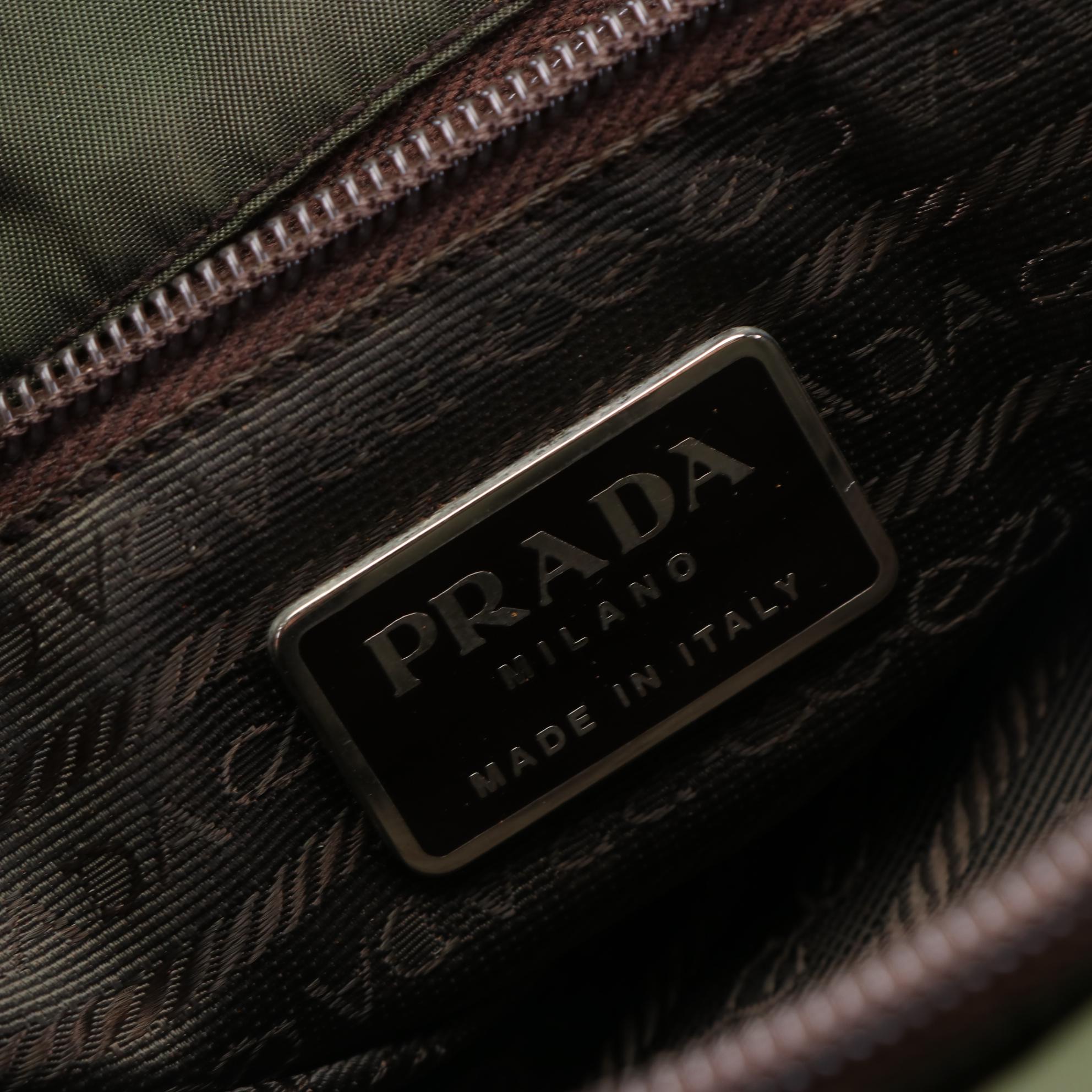 Prada Tessuto Handbag in Green Nylon