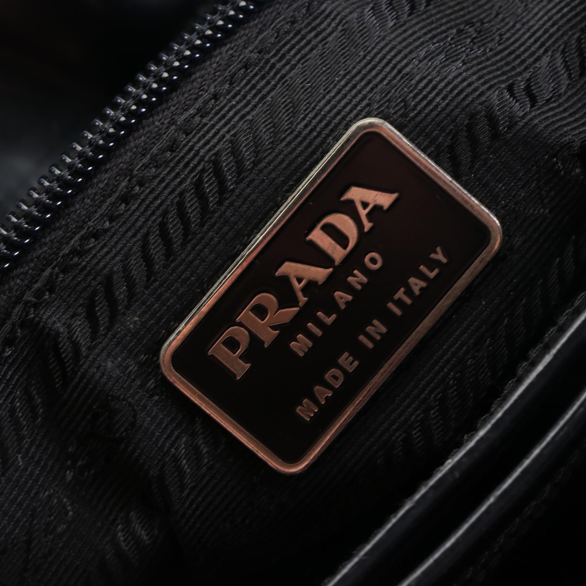 Prada Tote Bag in Black Patent Leather