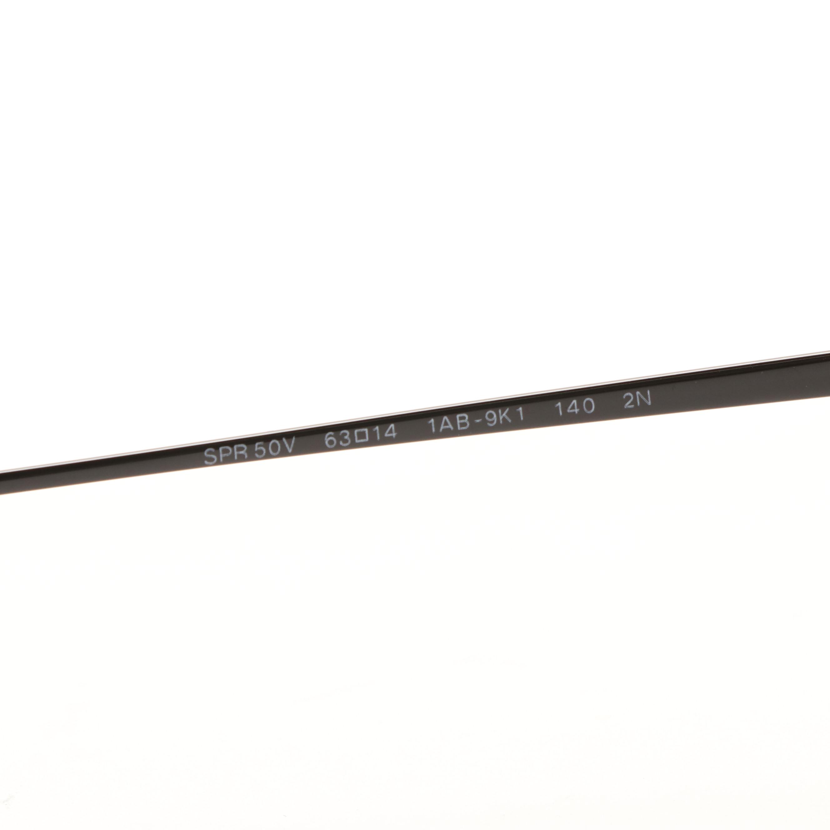 Prada 0PR50VS Rectangular Pilot Sunglasses with Case and Box