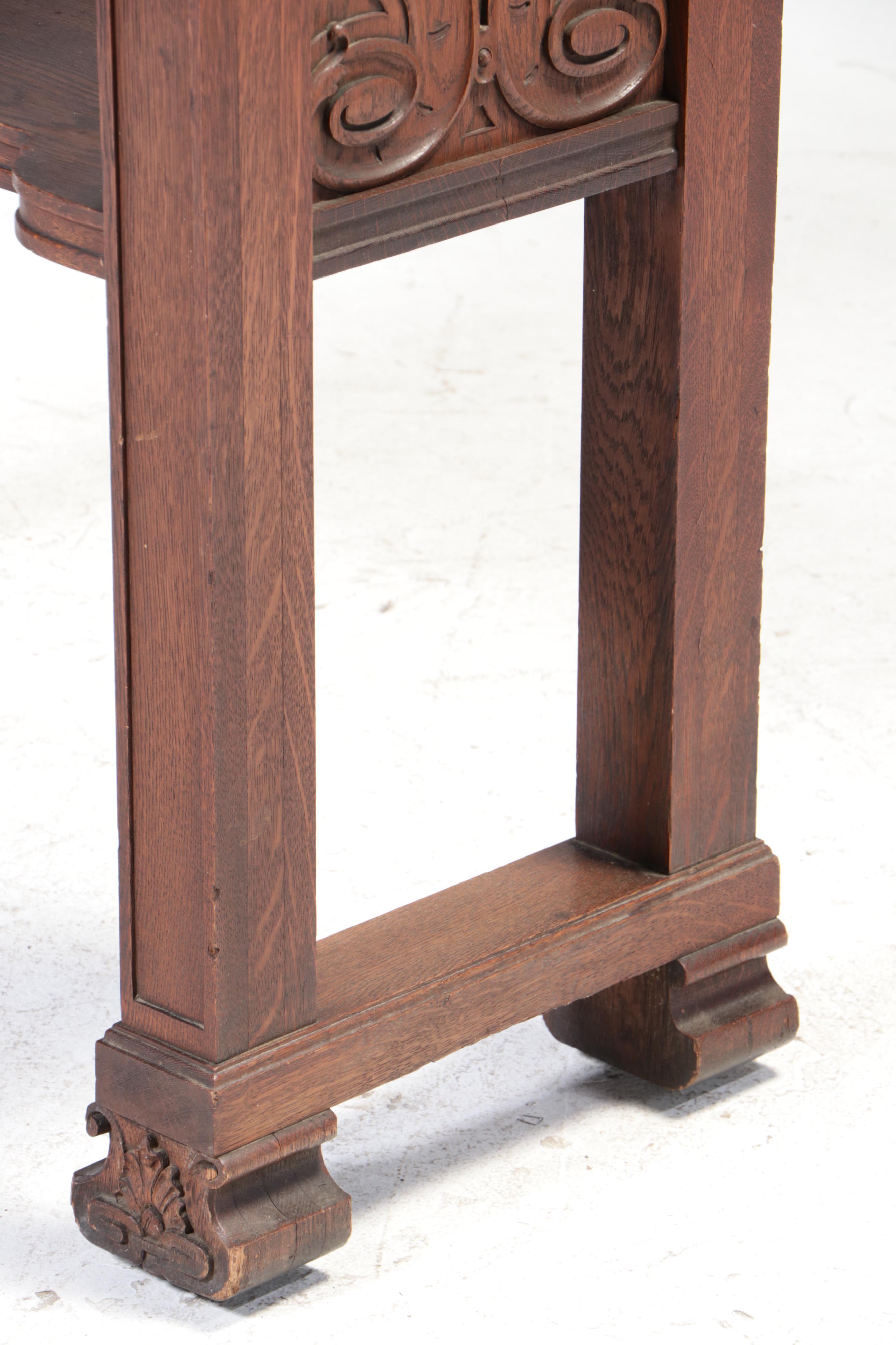 Late Victorian Oak Side Table