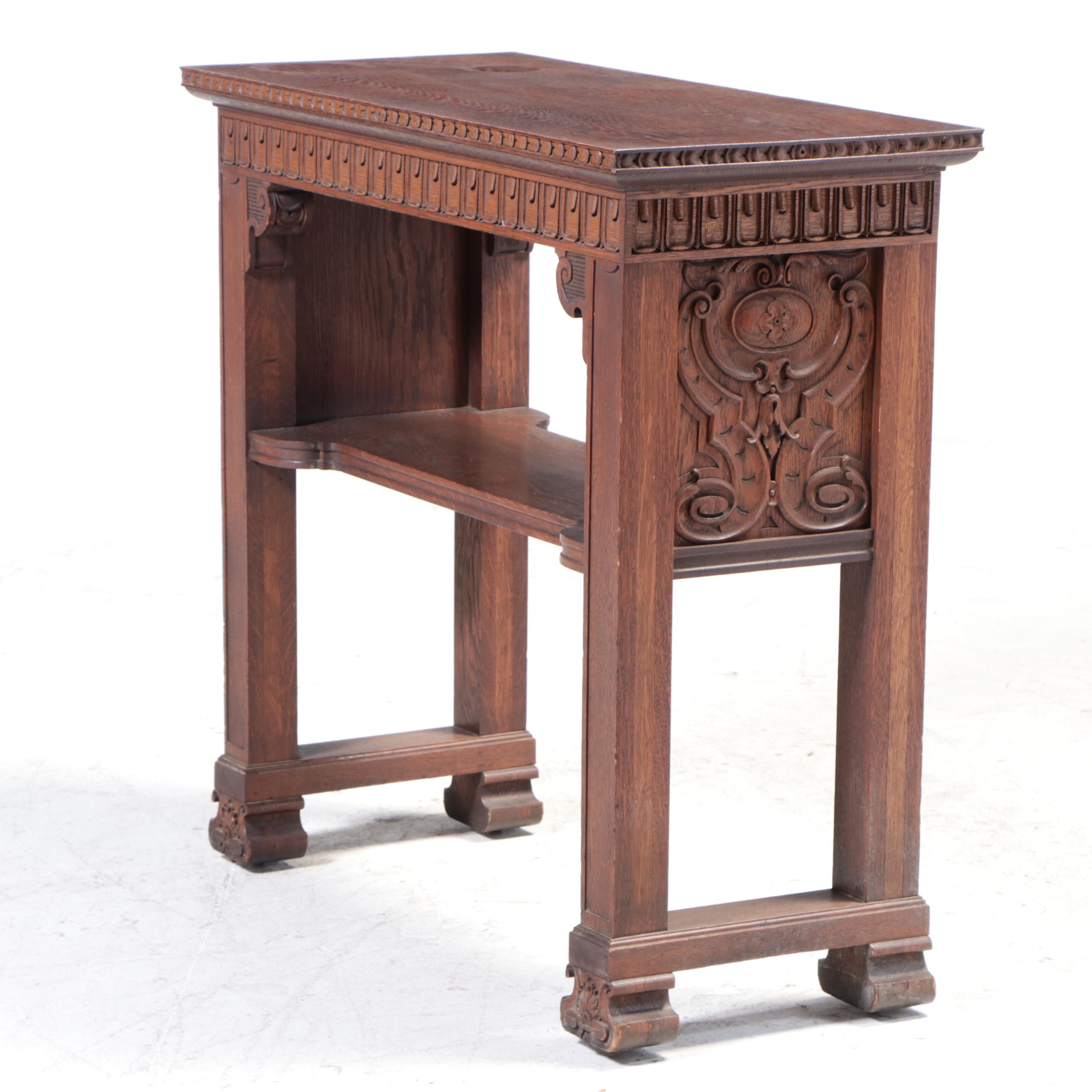 Late Victorian Oak Side Table