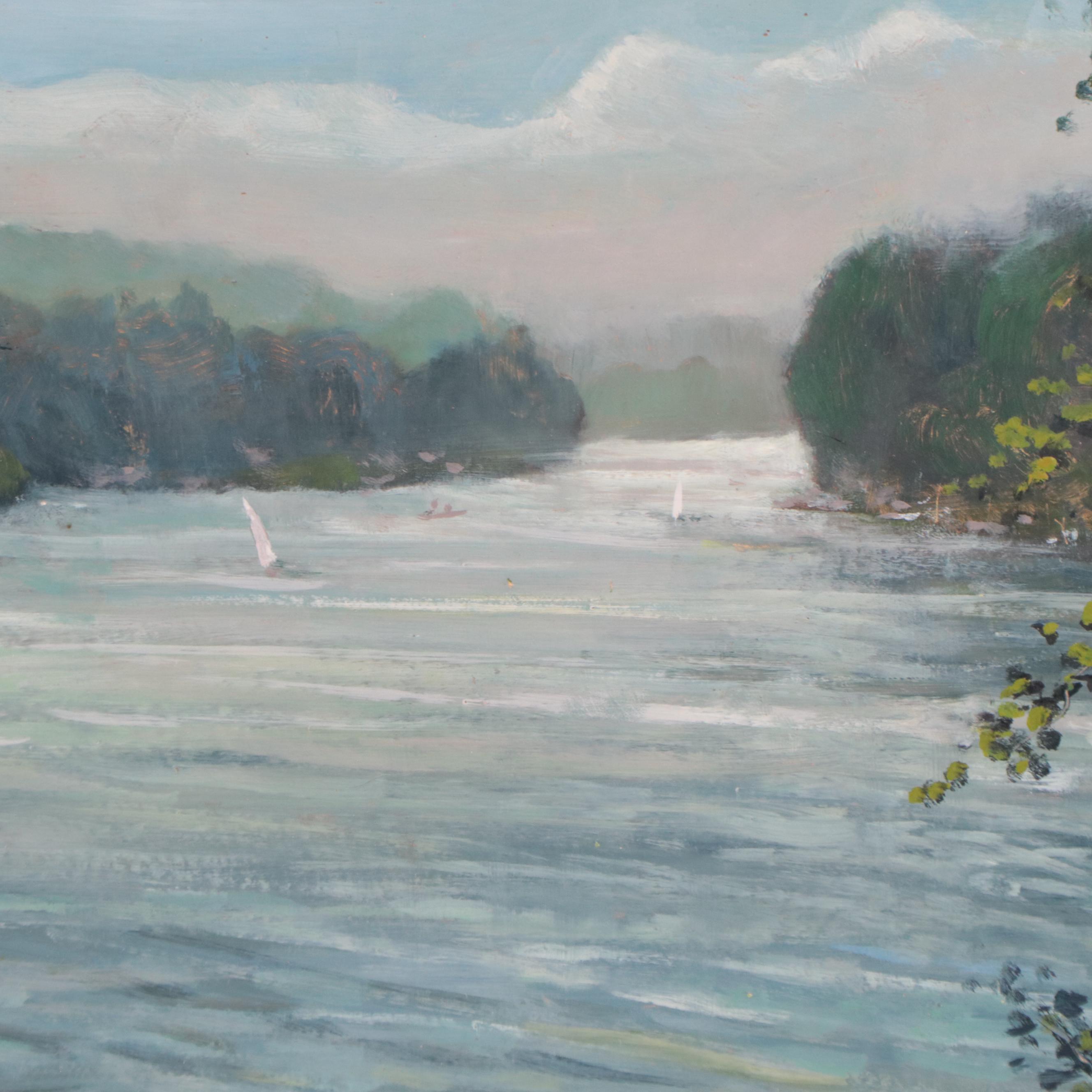 William J. Greenwood Oil Painting "Flat Rock", 1985