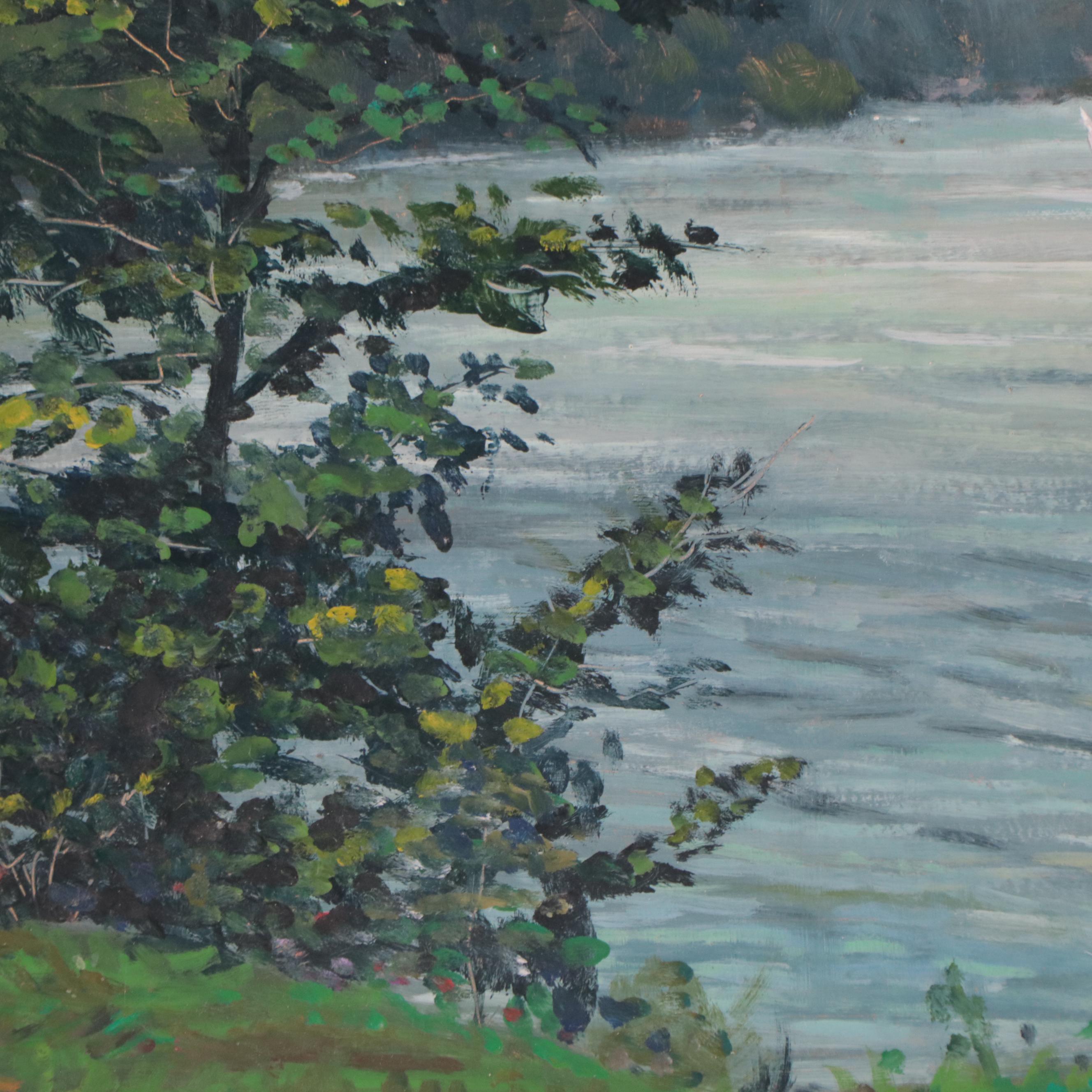 William J. Greenwood Oil Painting "Flat Rock", 1985