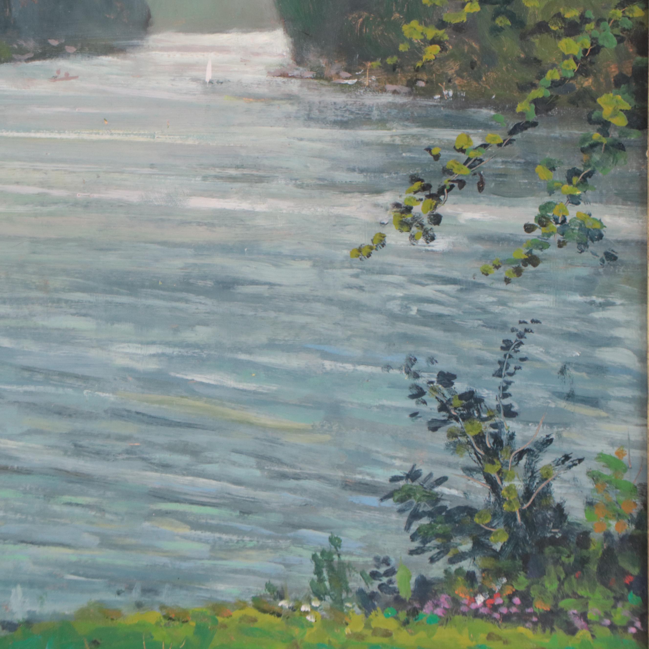 William J. Greenwood Oil Painting "Flat Rock", 1985