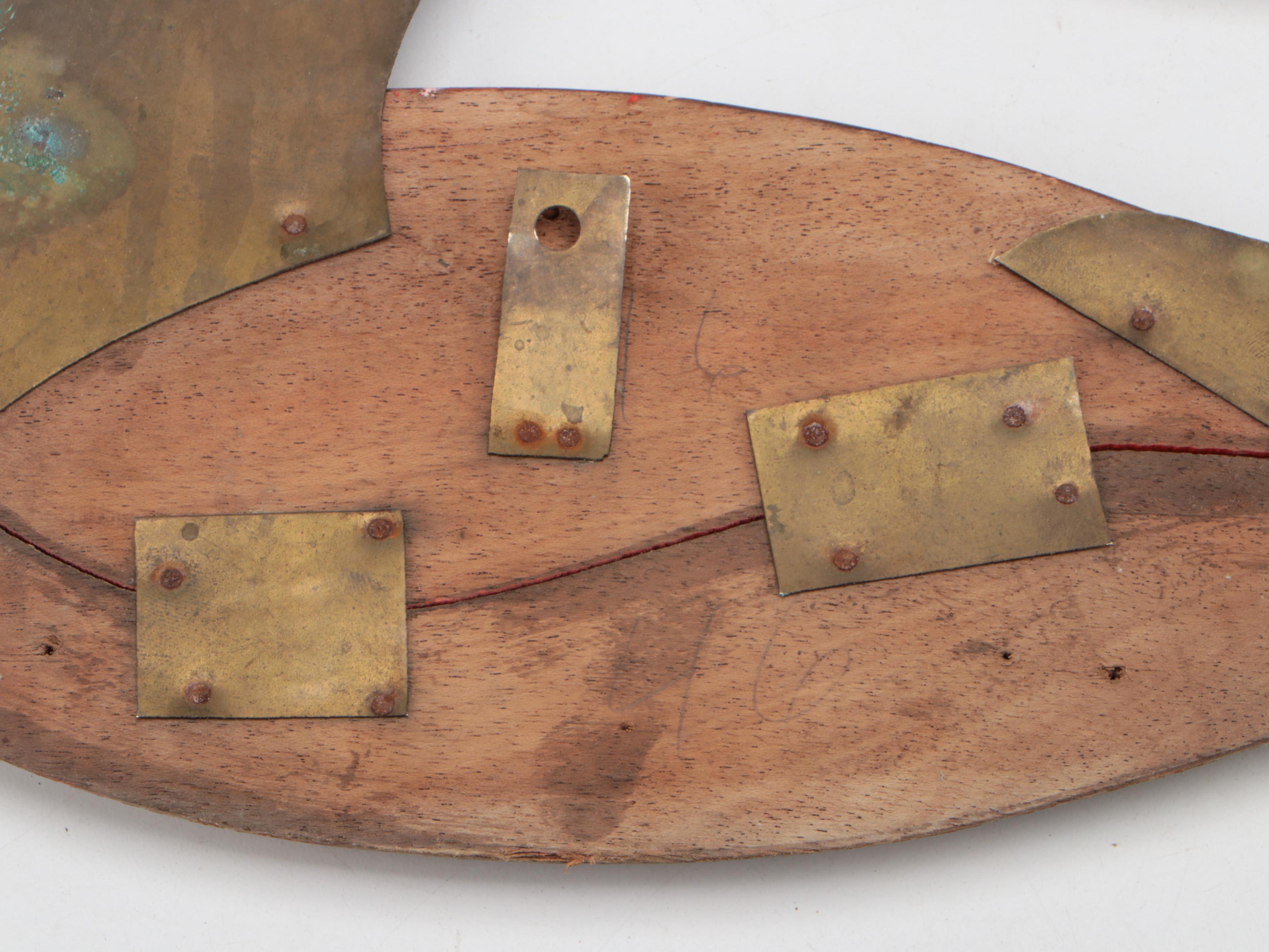 Folk Art Carved Wood and Metal Duck Wall Décor