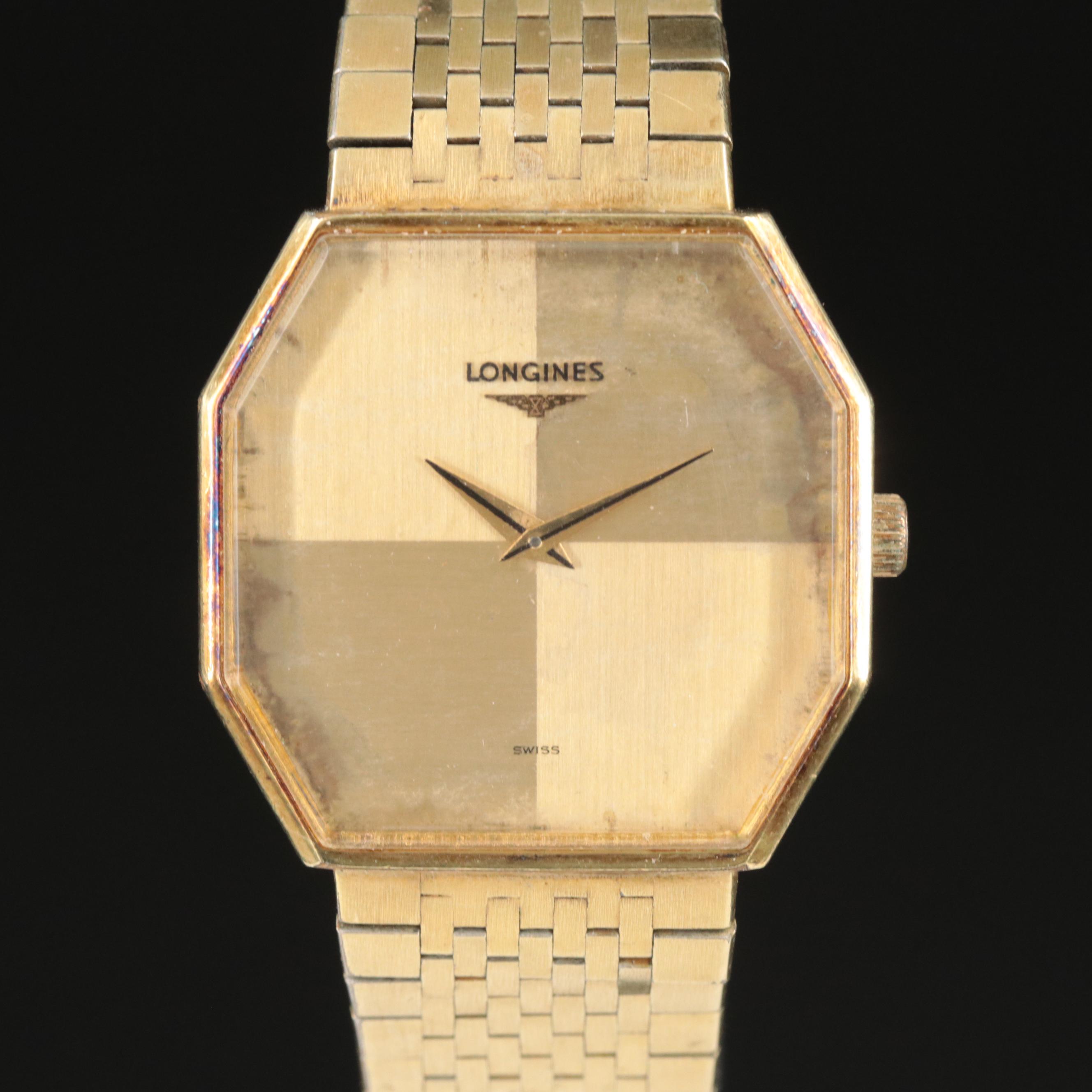 Vintage Longines Stem-Wind Octagonal Watch