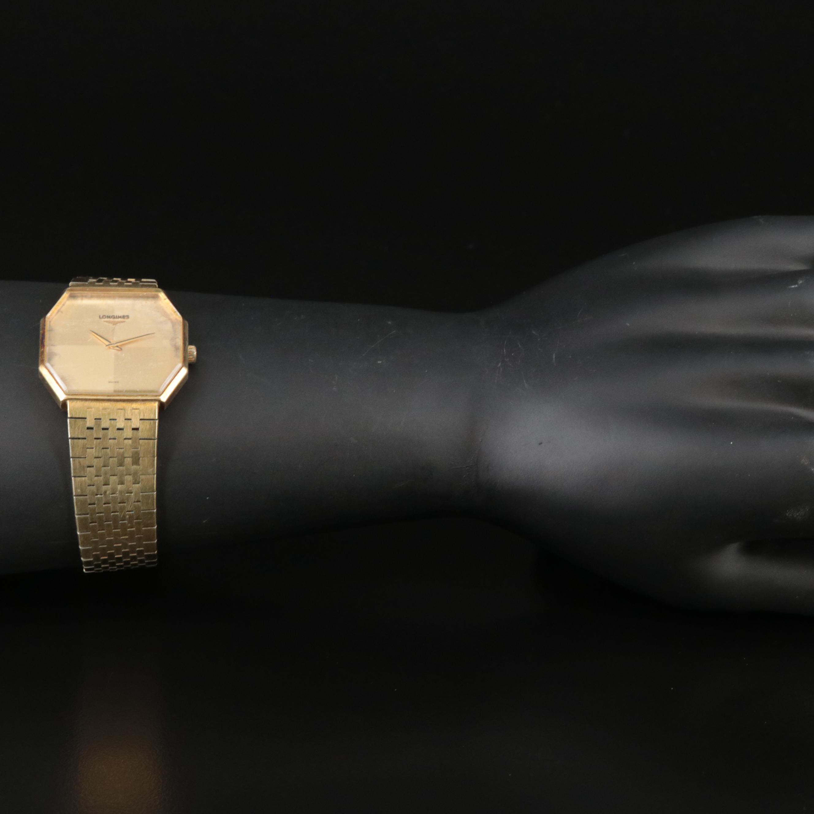 Vintage Longines Stem-Wind Octagonal Watch