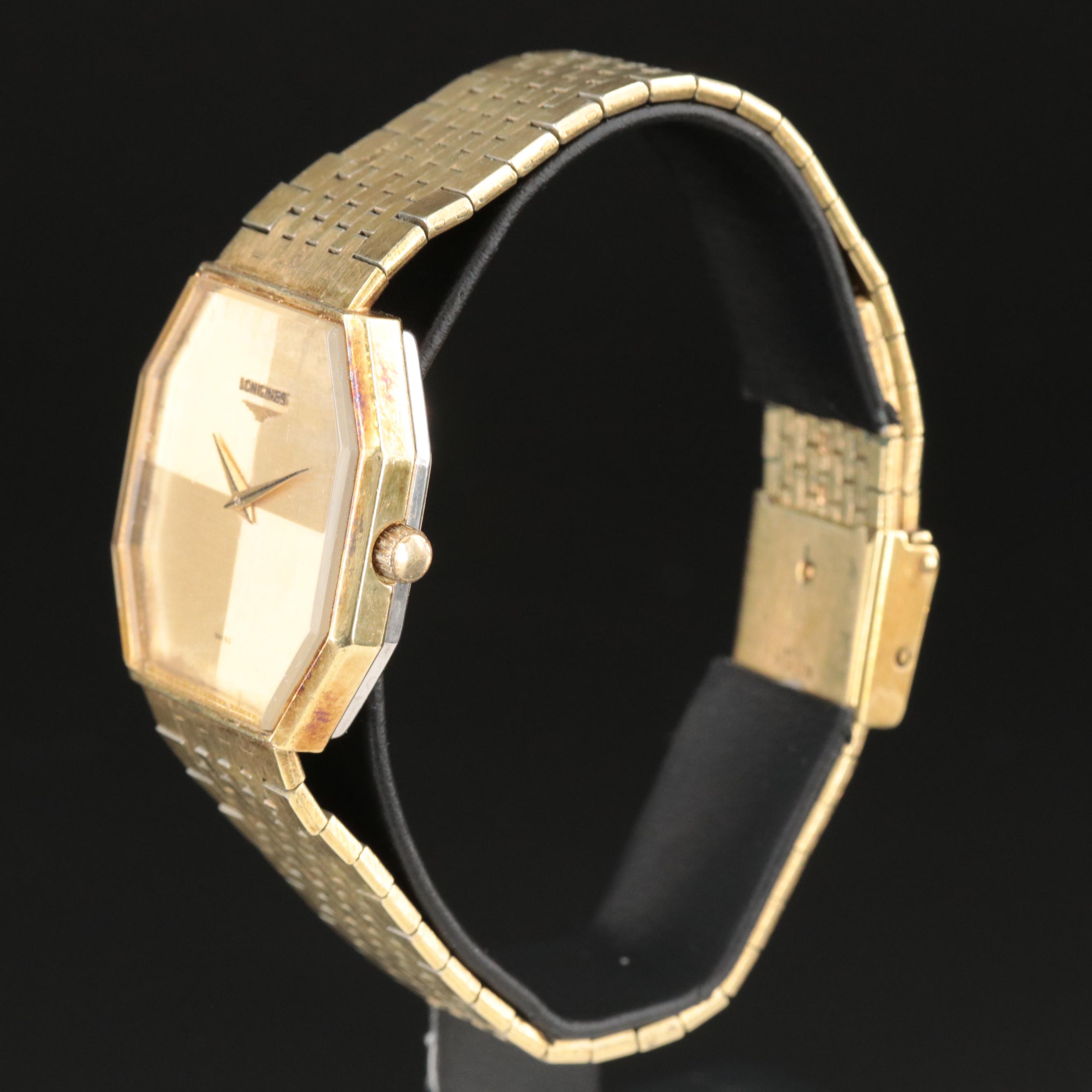 Vintage Longines Stem-Wind Octagonal Watch