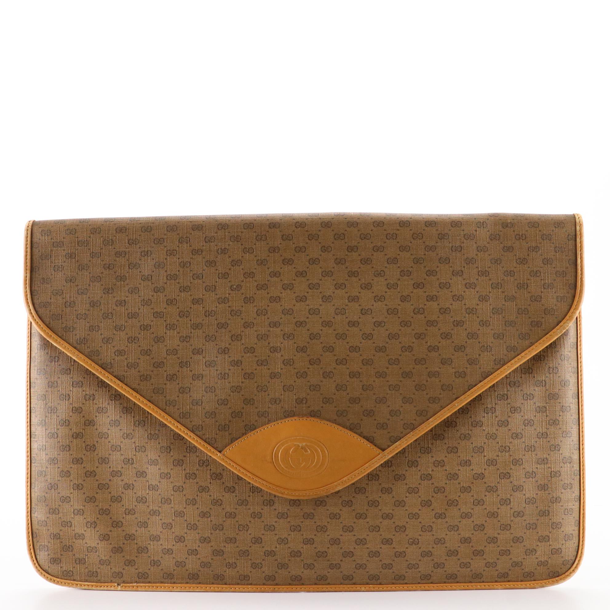 Gucci Zip-Around Wallet in Quilted Coated Canvas annd Leather