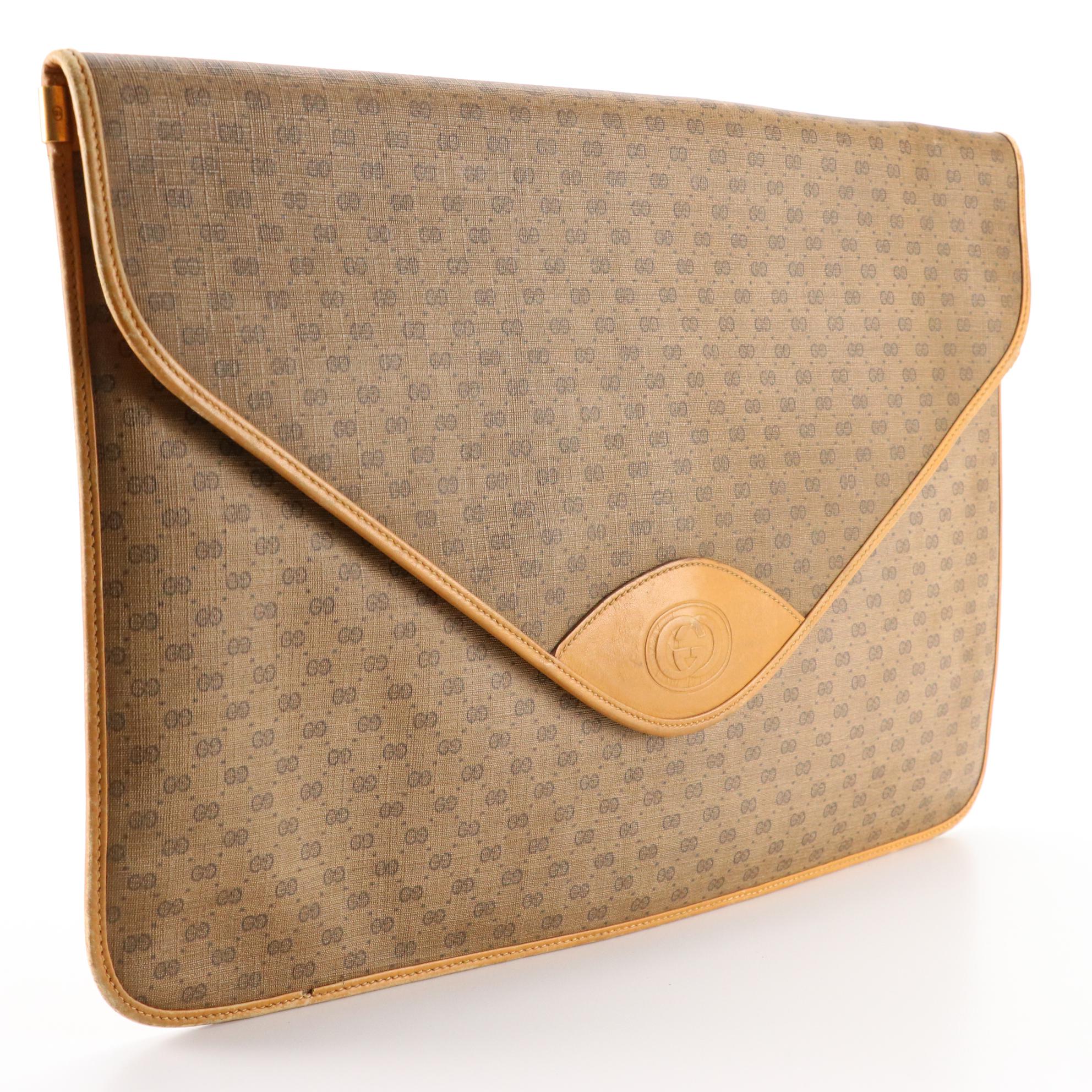 Gucci Zip-Around Wallet in Quilted Coated Canvas annd Leather