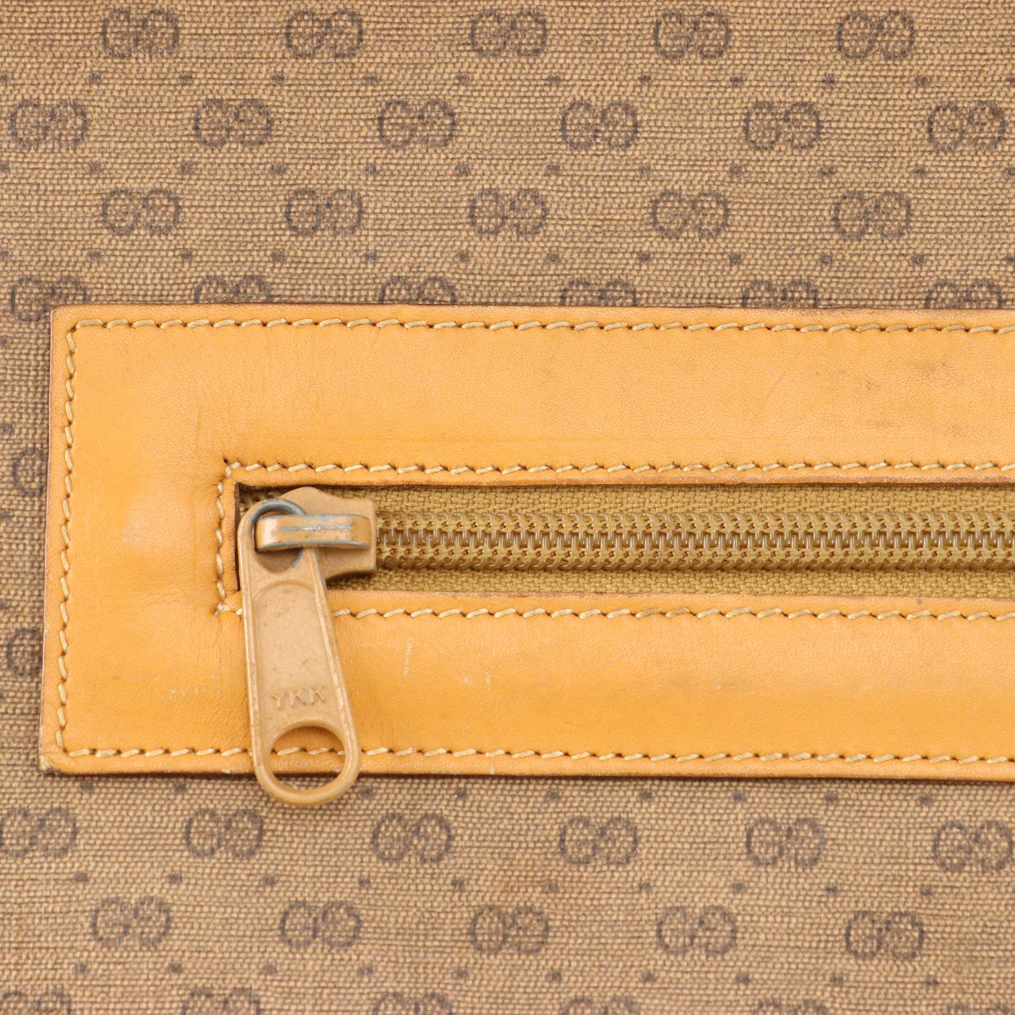 Gucci Zip-Around Wallet in Quilted Coated Canvas annd Leather