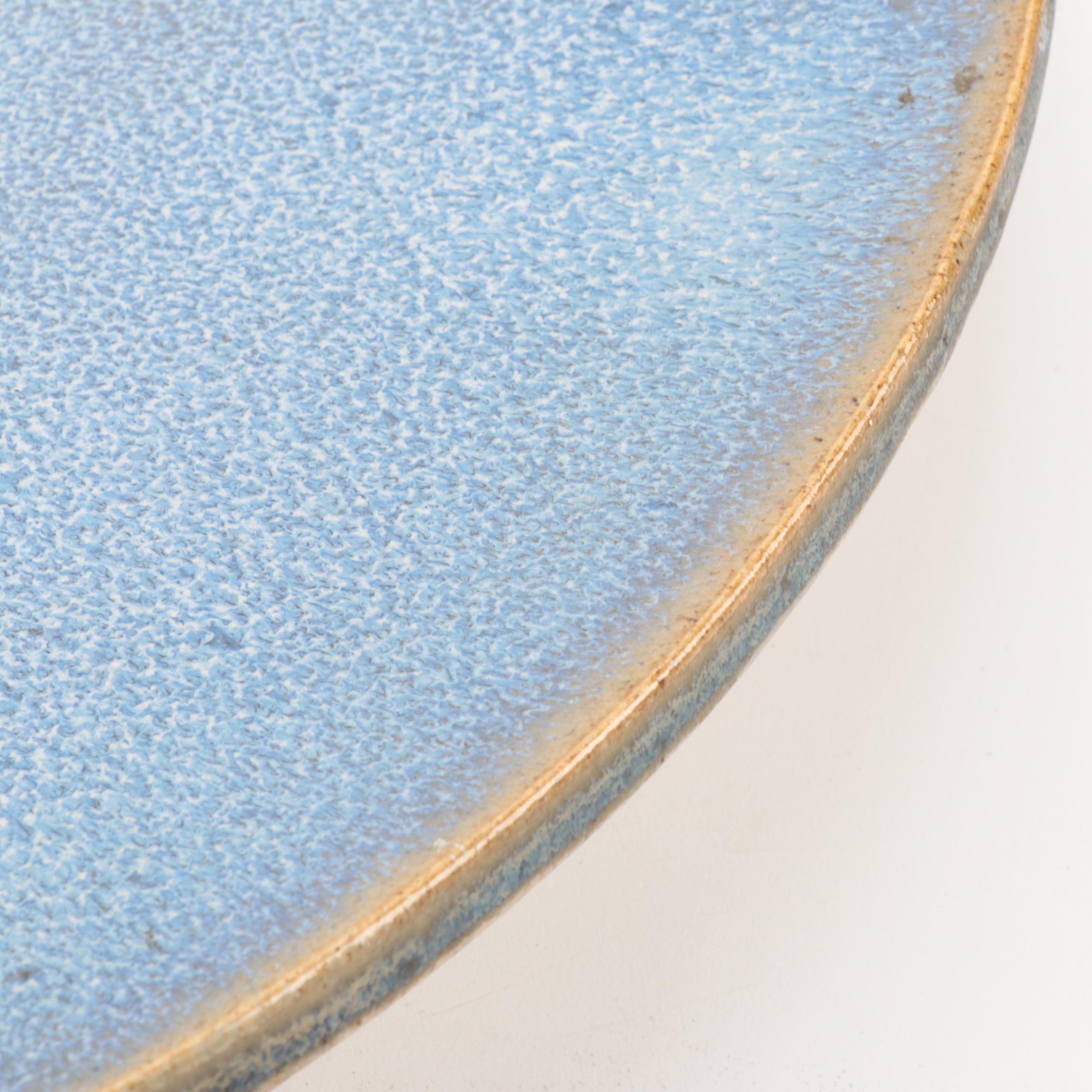 Abstract Art Pottery Glazed Hanging Wall Plate