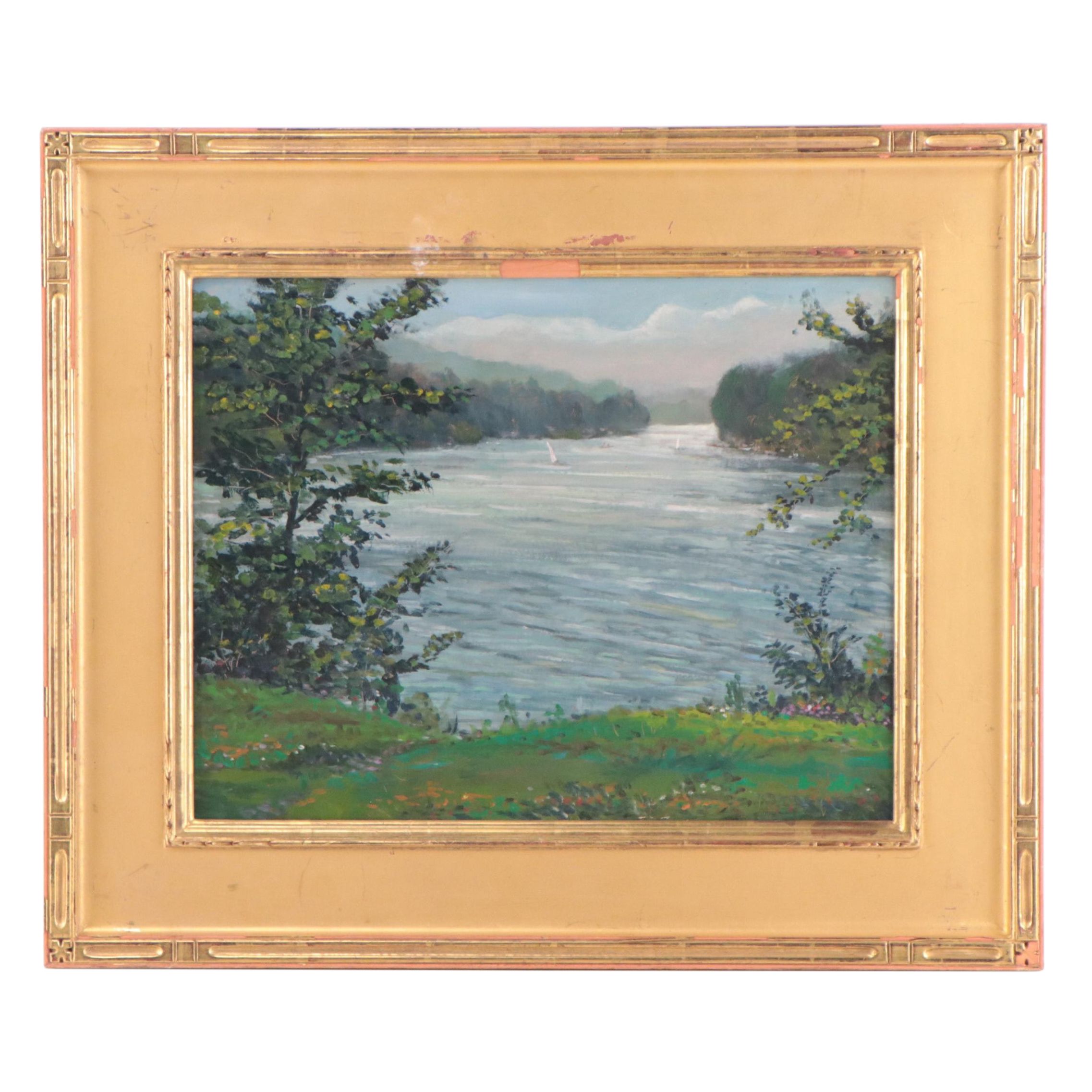 William J. Greenwood Oil Painting "Flat Rock", 1985