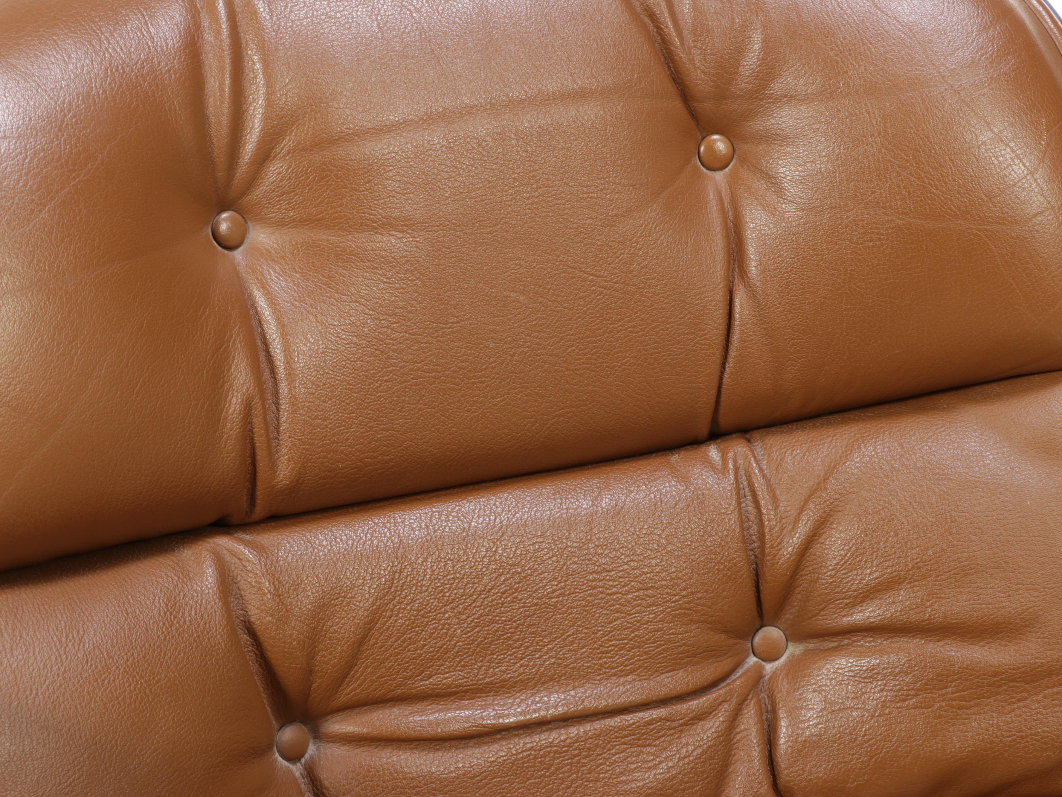 Charles Pollack for Knoll International Cognac Leather Desk Chair