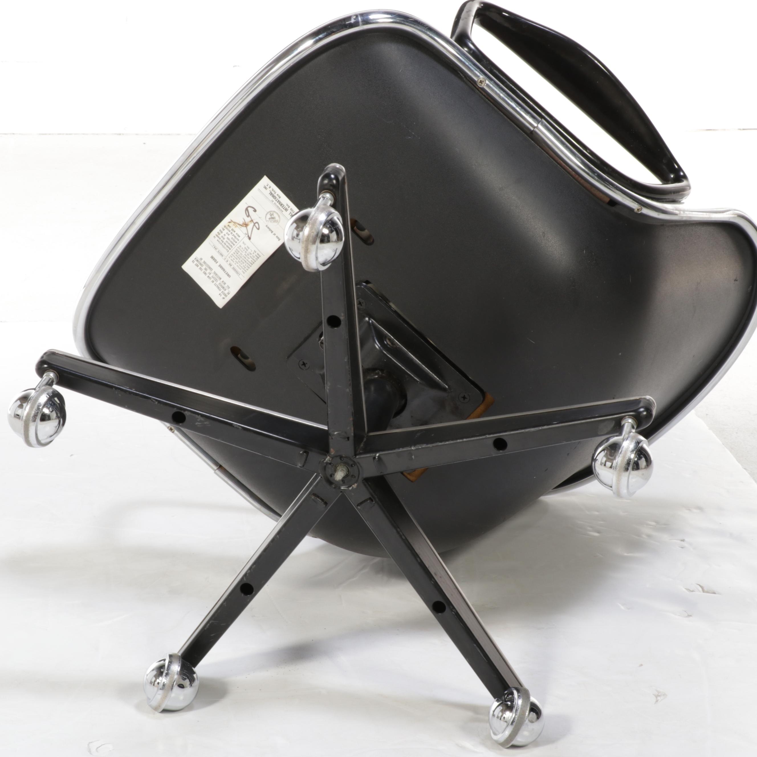 Charles Pollack for Knoll International Cognac Leather Desk Chair