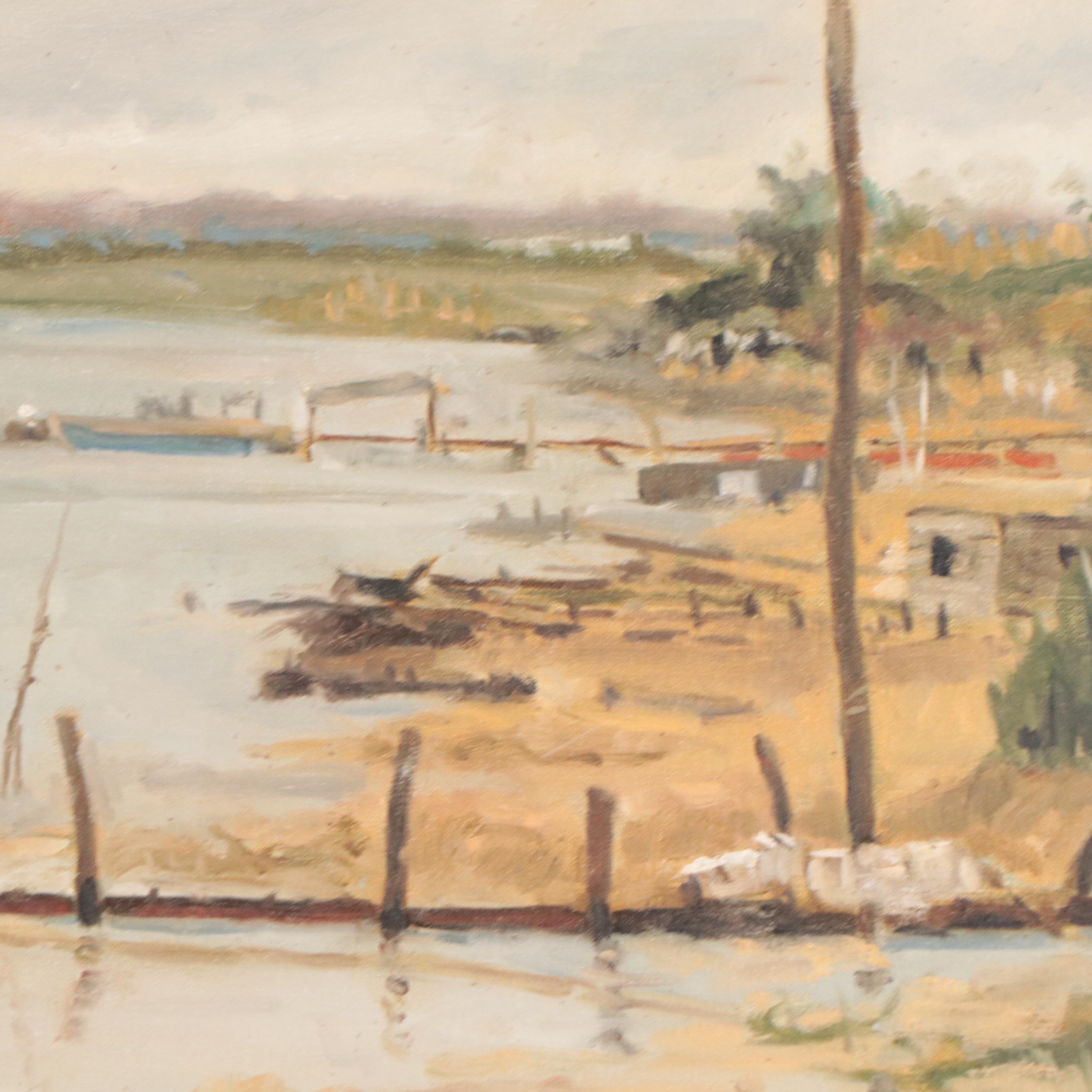 William J. Greenwood Oil Painting of New England Coastal Landscape