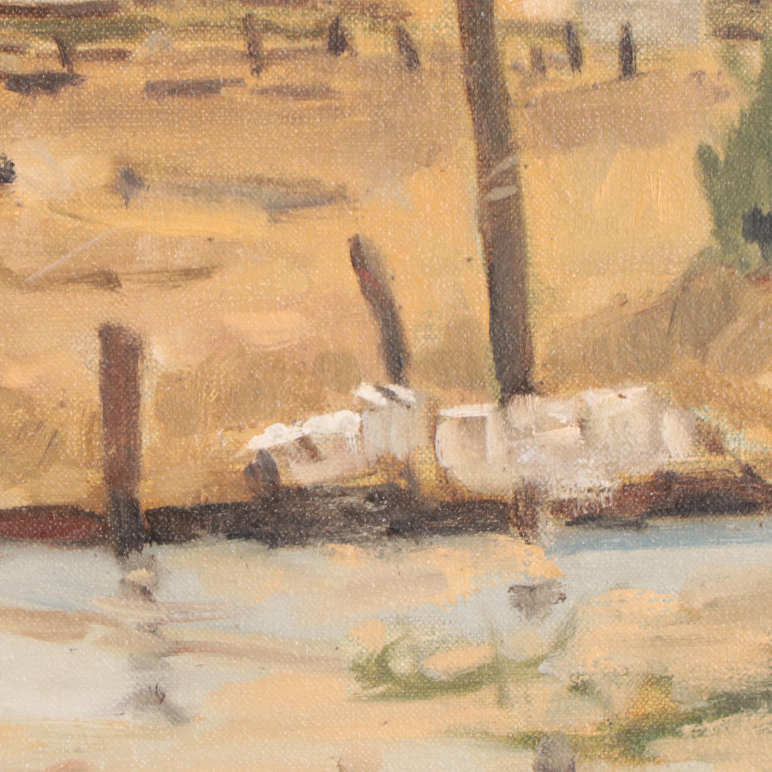 William J. Greenwood Oil Painting of New England Coastal Landscape