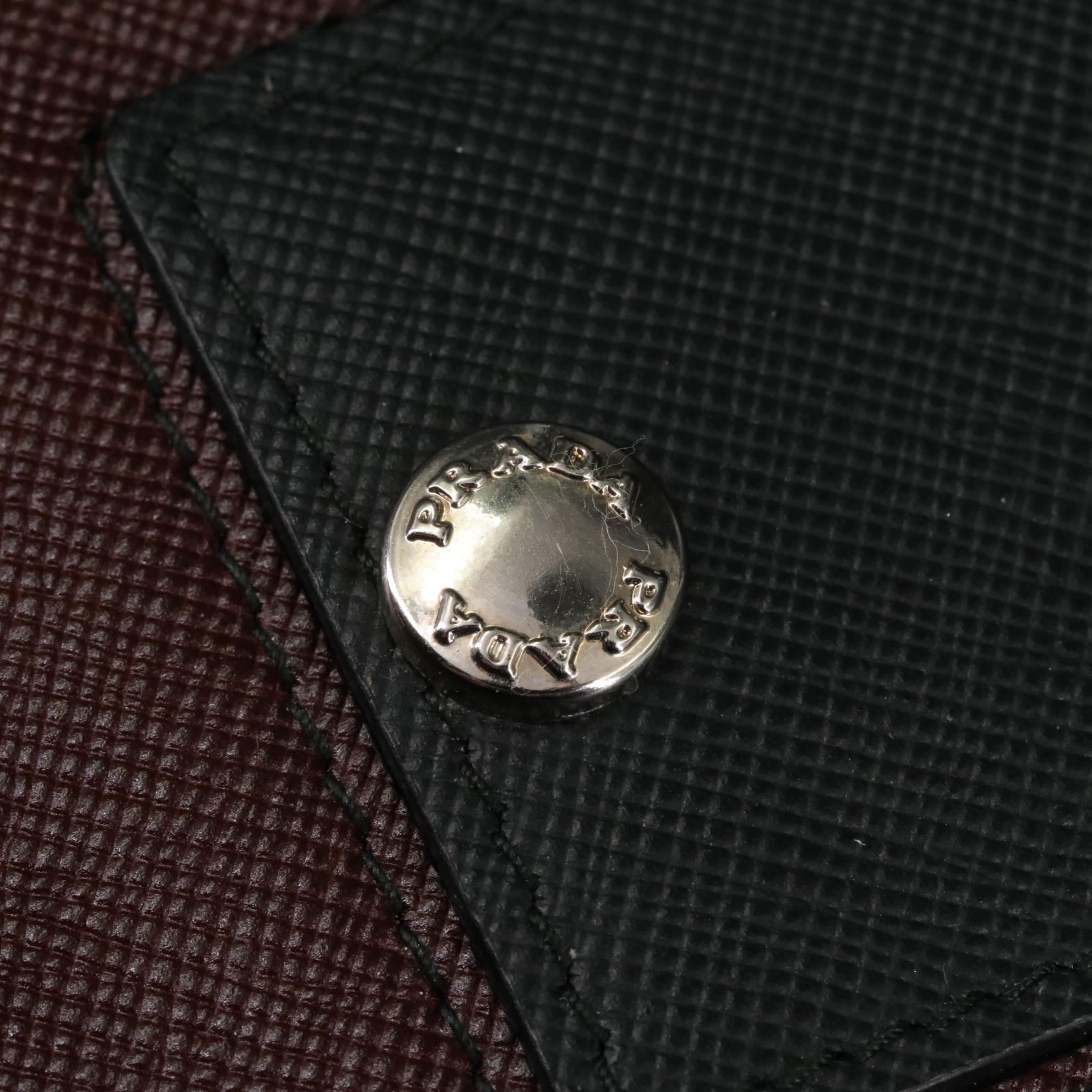 Prada Luggage Tag in Saffiano Leather with Box