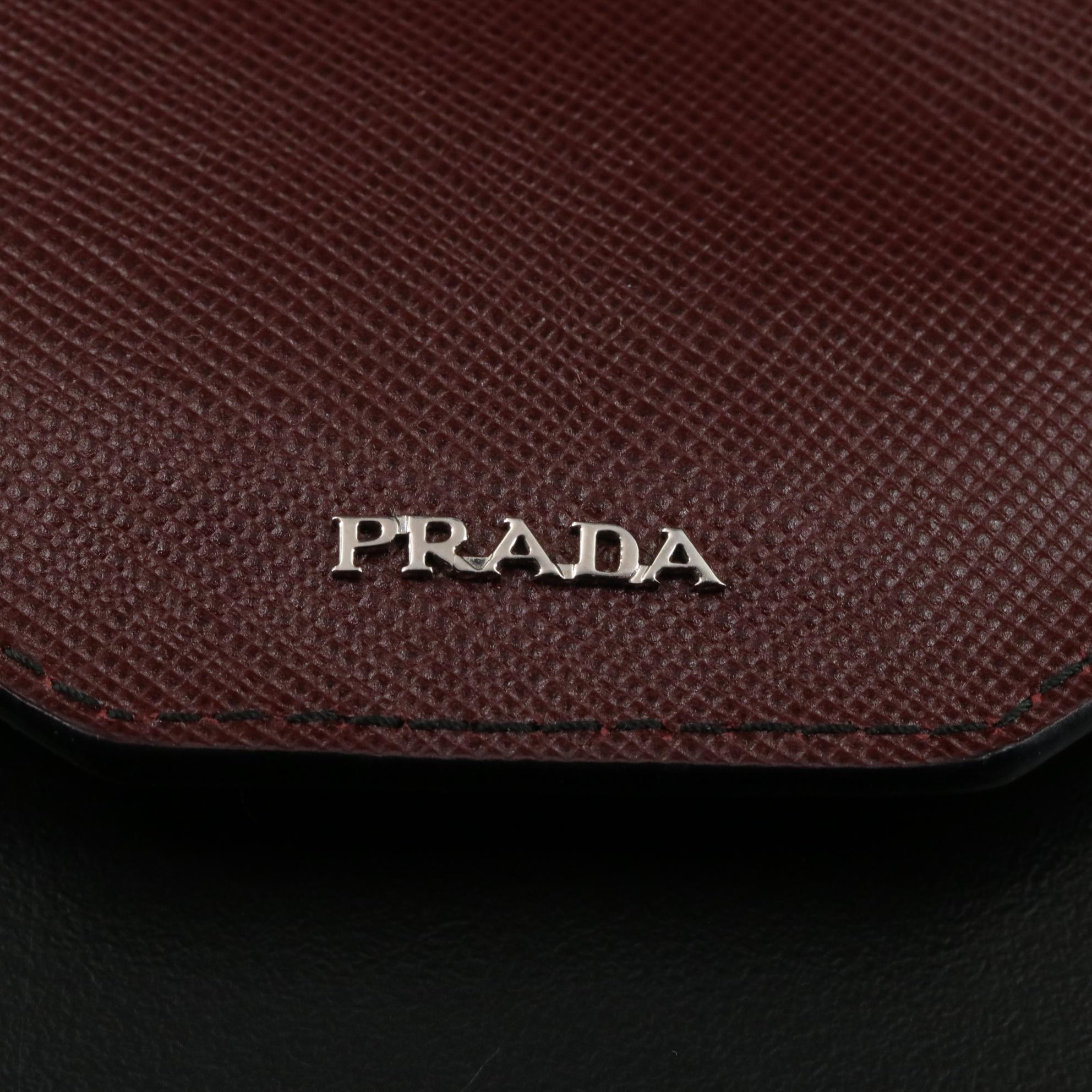 Prada Luggage Tag in Saffiano Leather with Box
