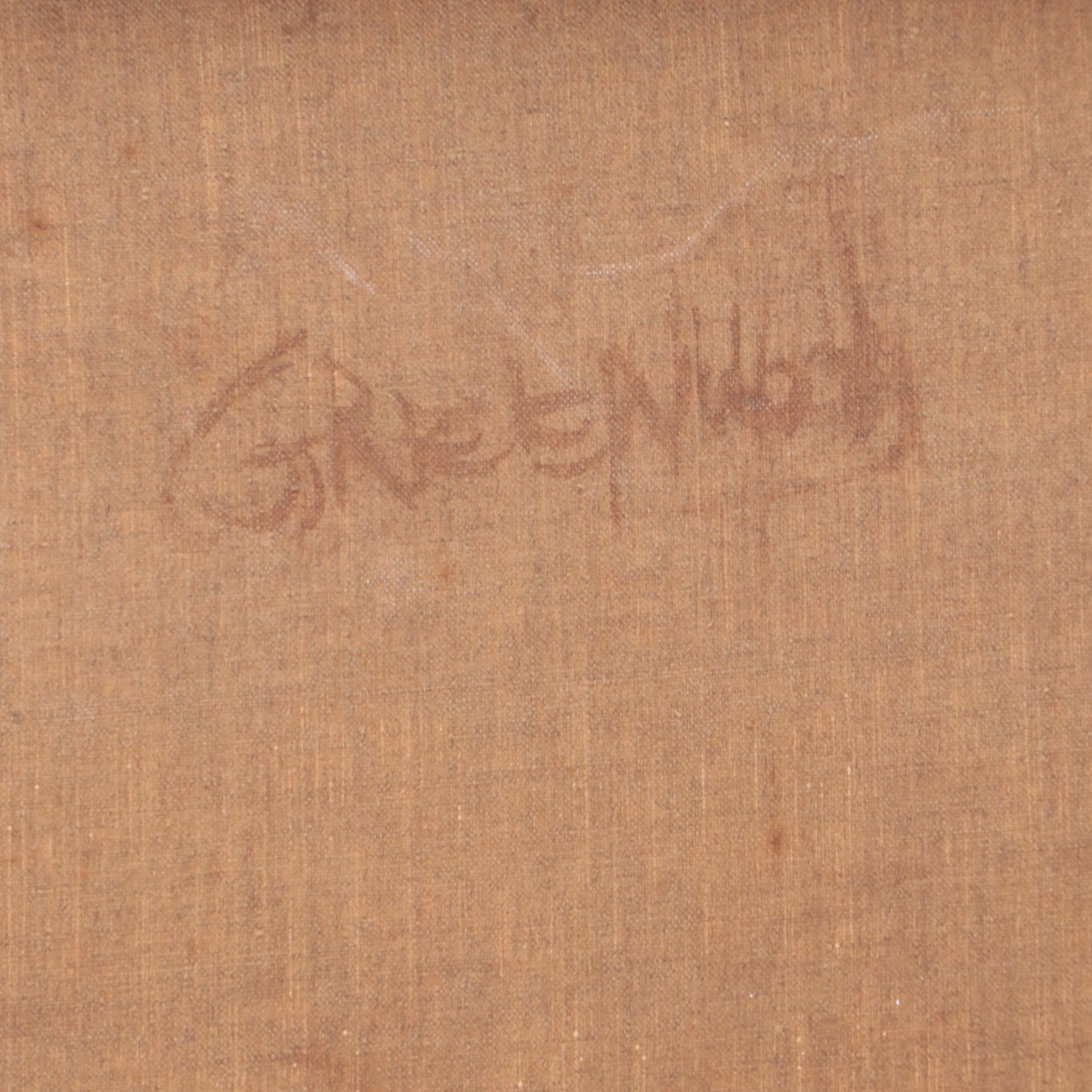 William J. Greenwood Landscape Oil Painting of Tree and a Country House