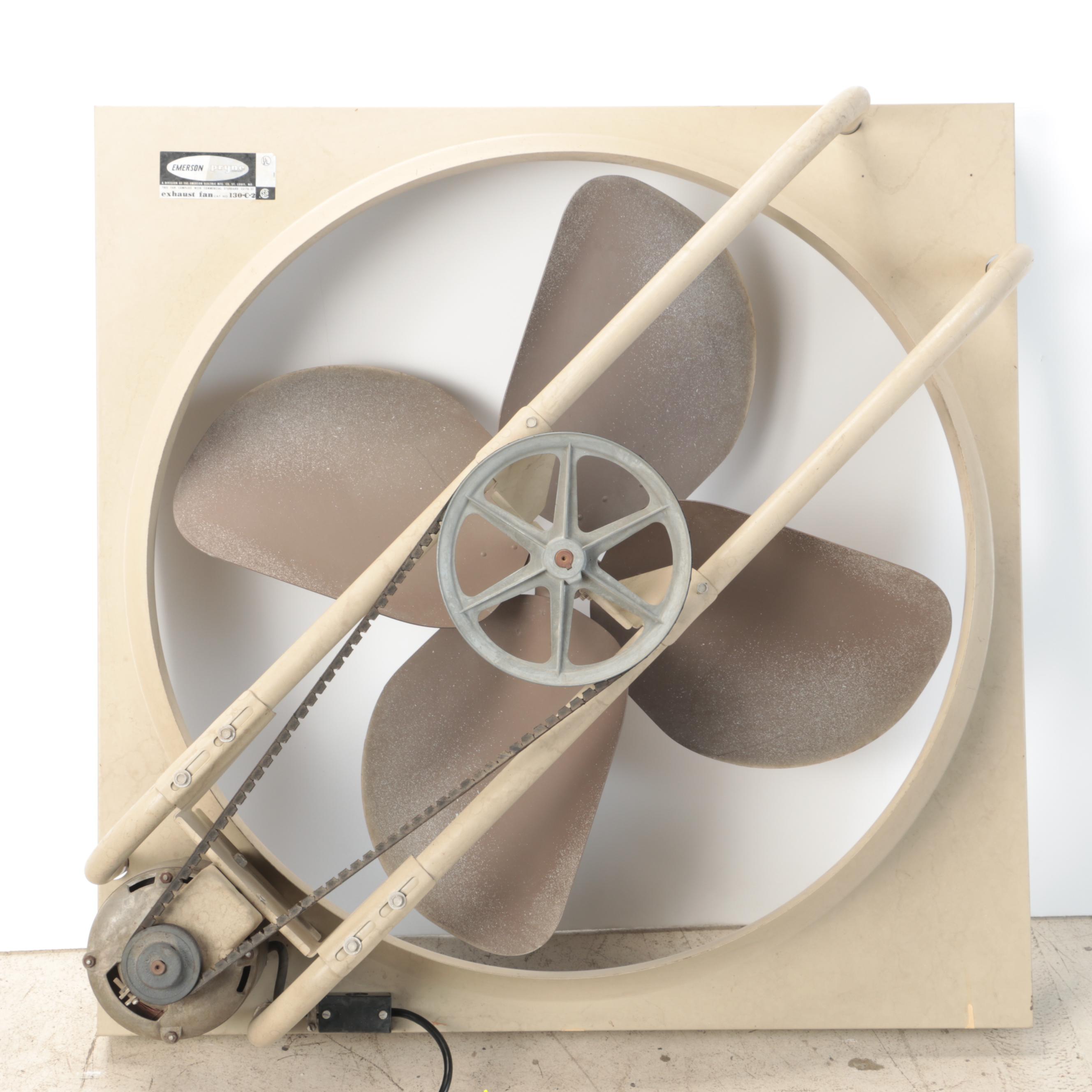Pair of Emerson Electric 36" Industrial Exhaust Fans With Motors