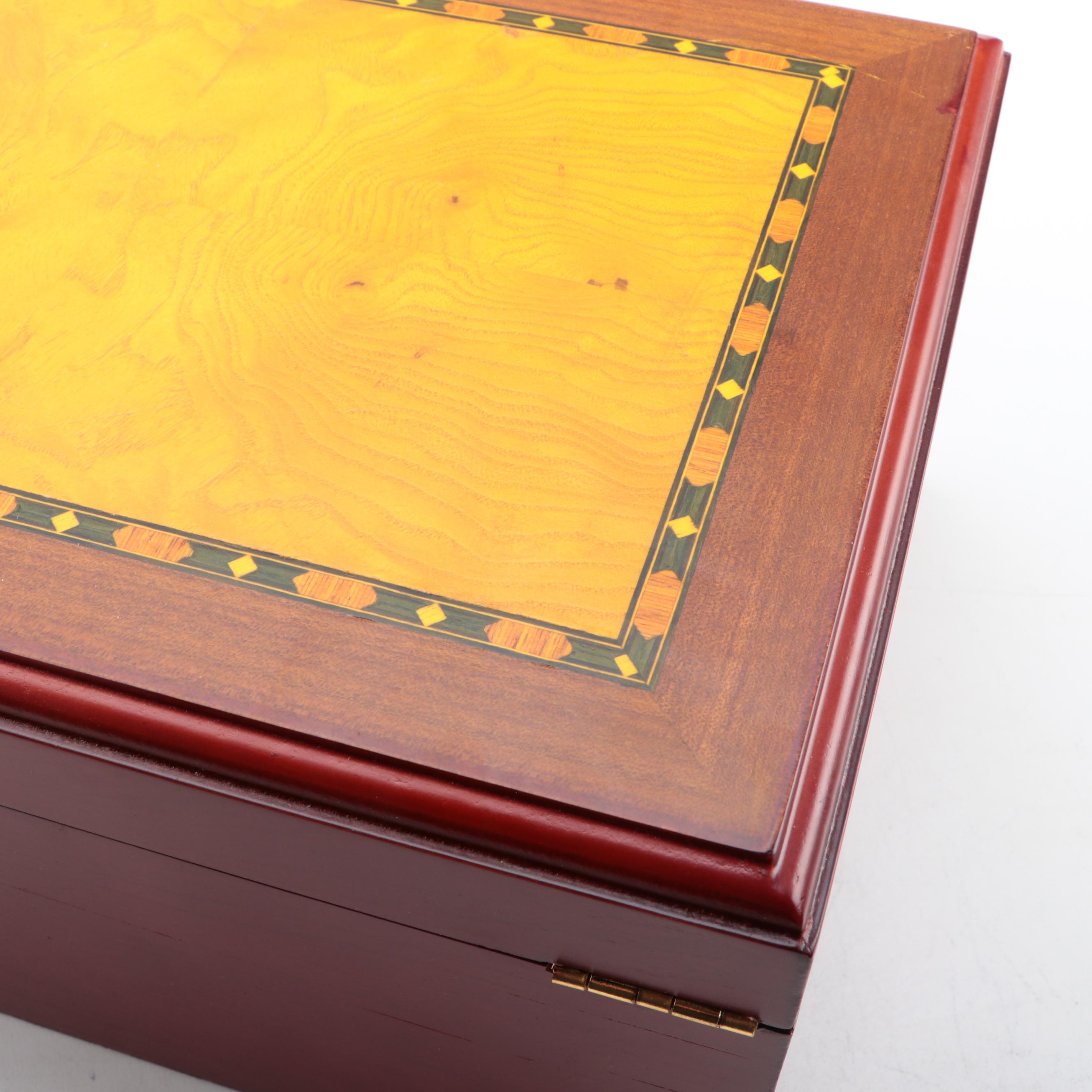 Wooden Cigar Humidor with Key and More