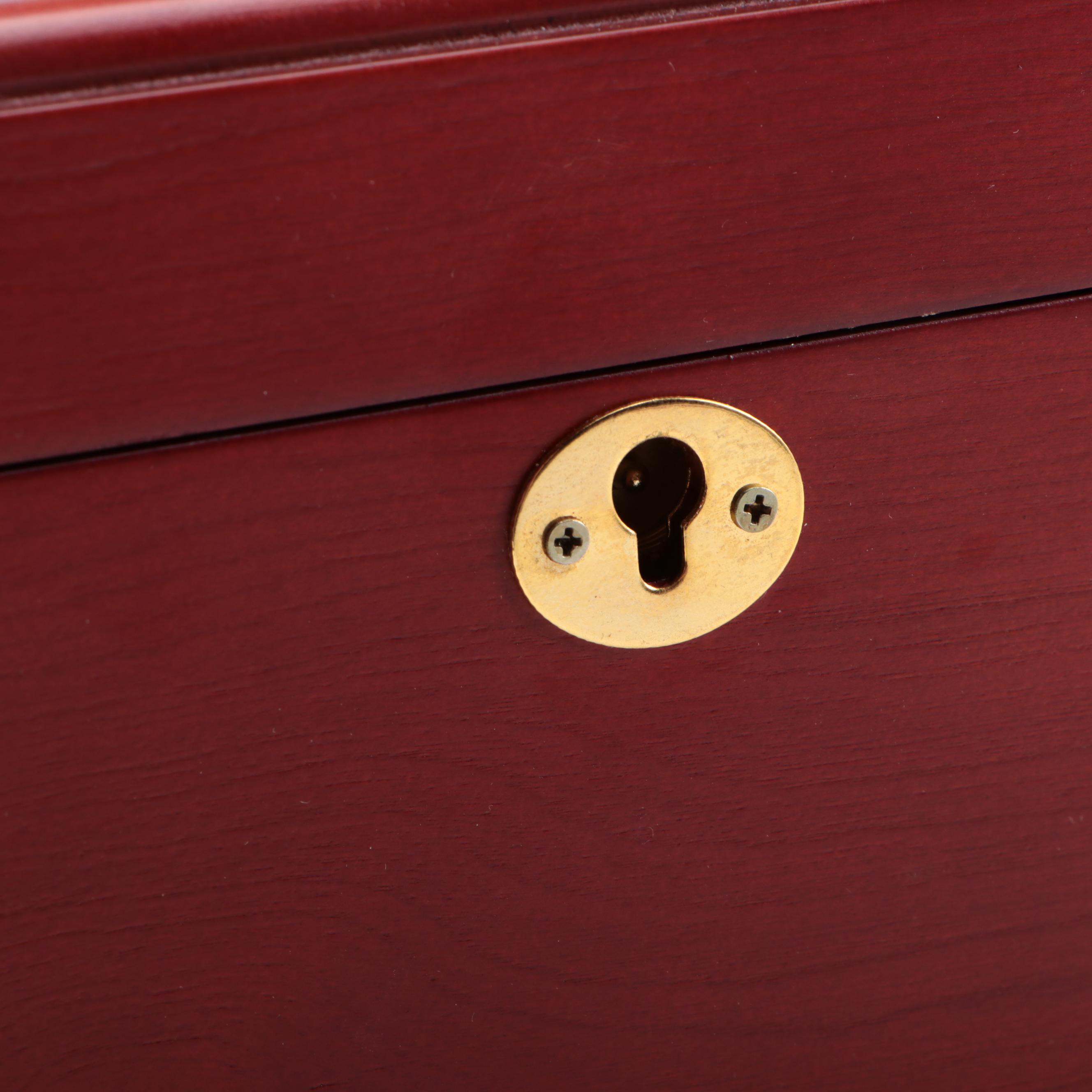 Wooden Cigar Humidor with Key and More